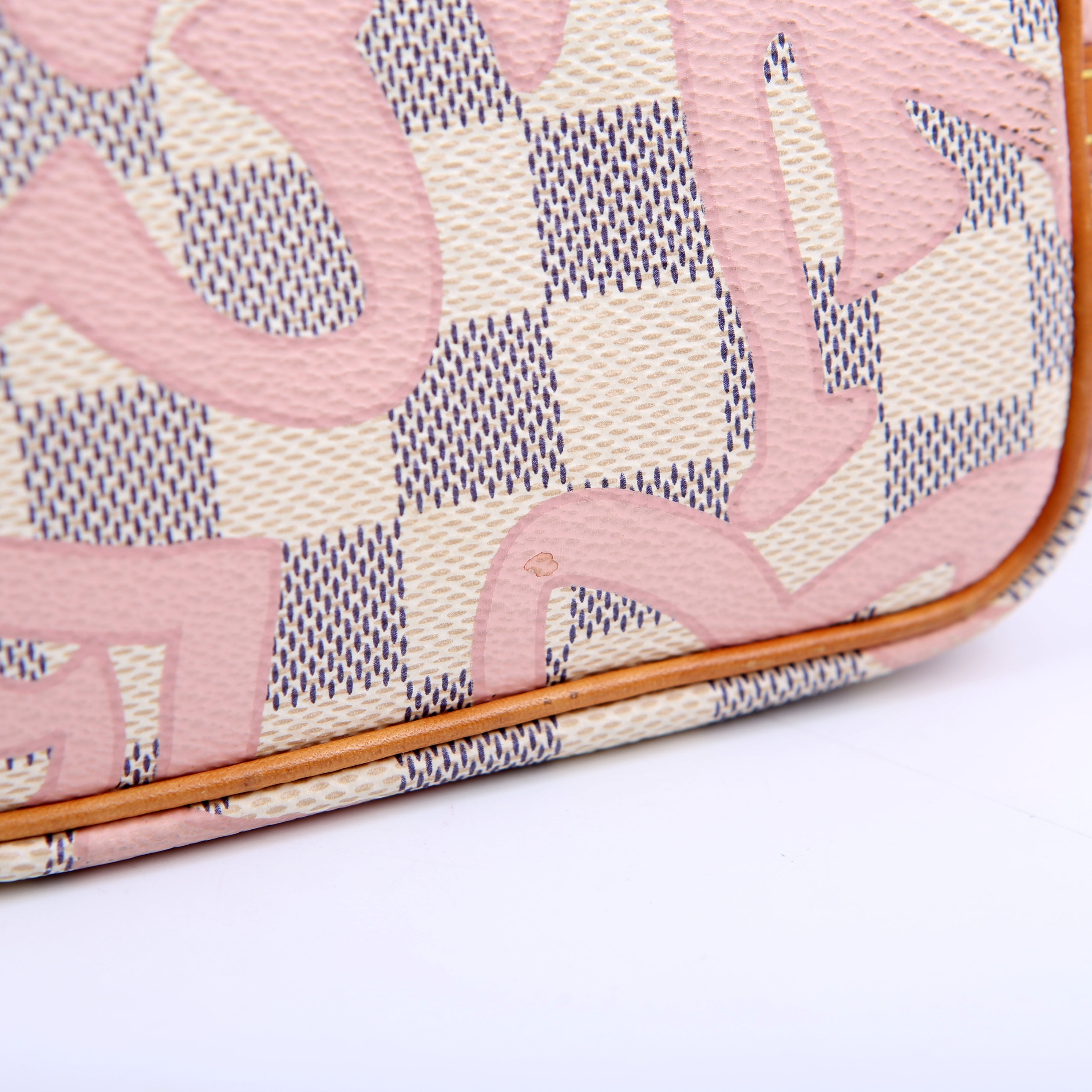 Louis Vuitton Nano Noe Damier Azur Tahitienne Pink