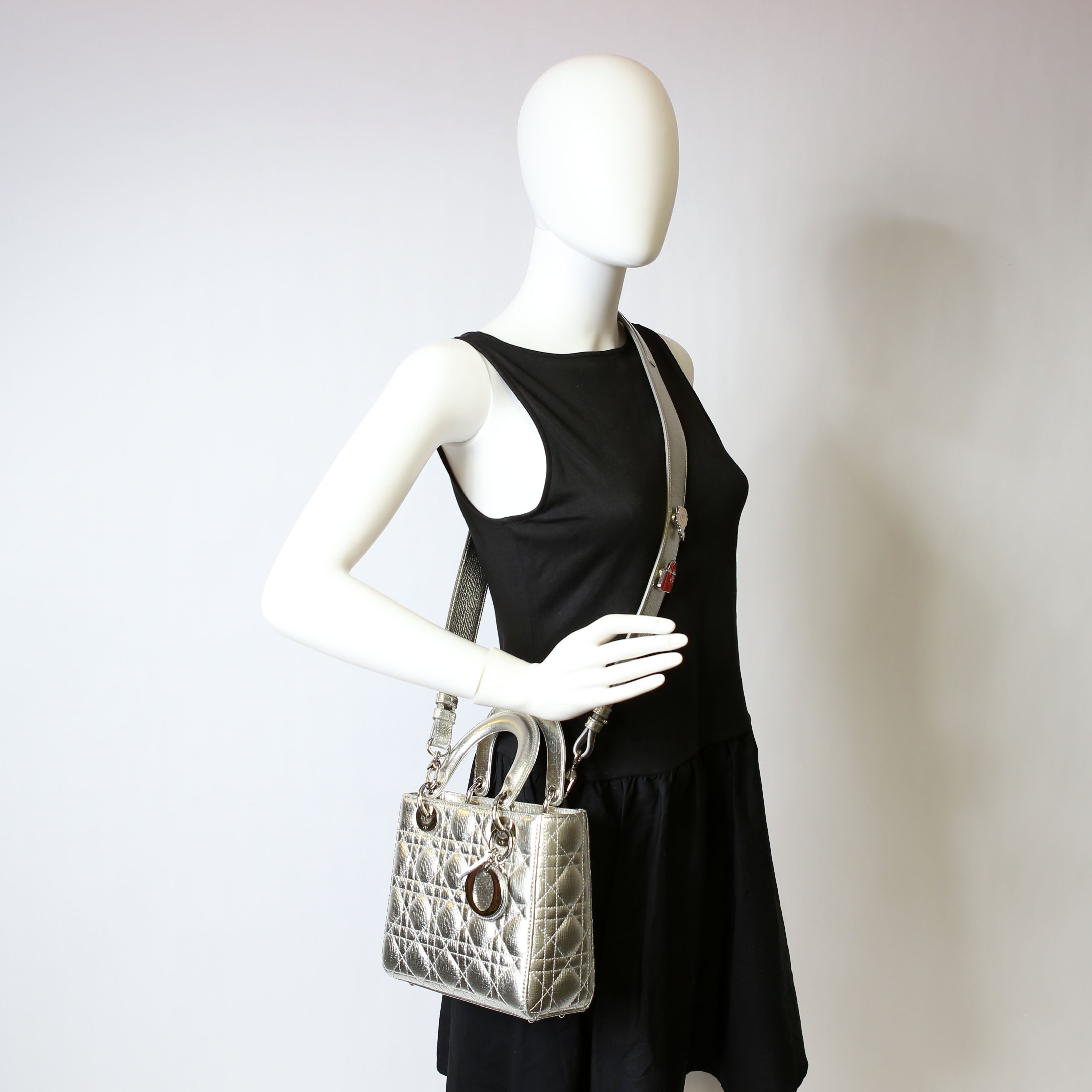 Christian Dior Lady Dior ABCDior Small Silver
