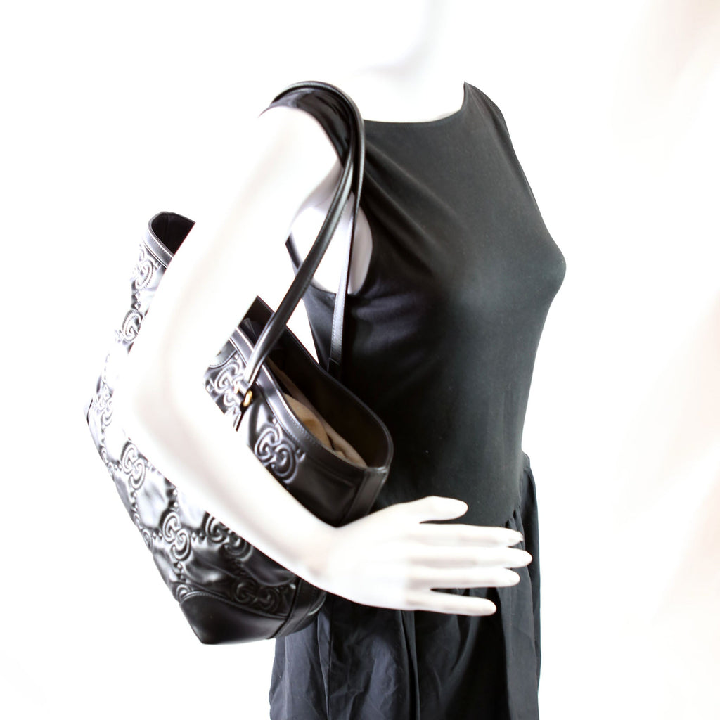 Gucci 631685 GG Matelasse Ophidia Tote Black