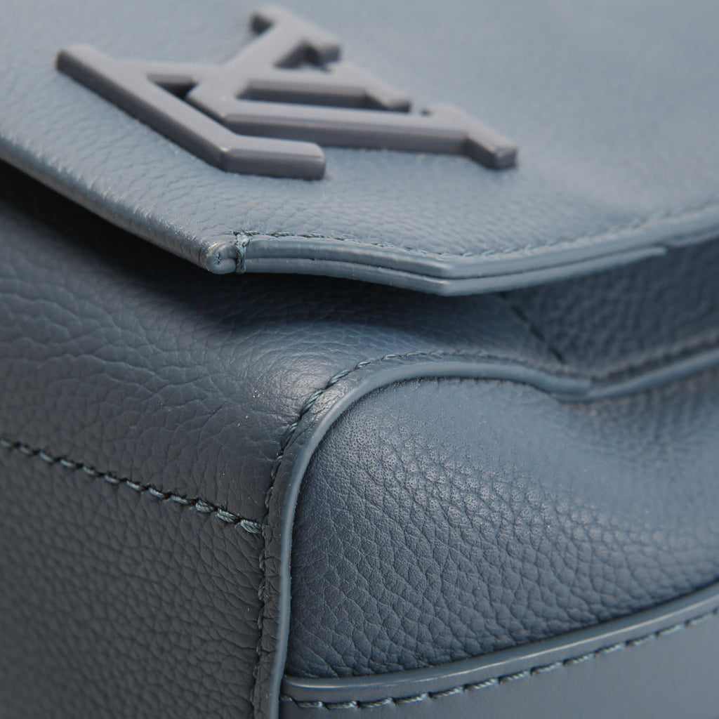 Louis Vuitton Takeoff Messenger Aerogram Calfskin Blue