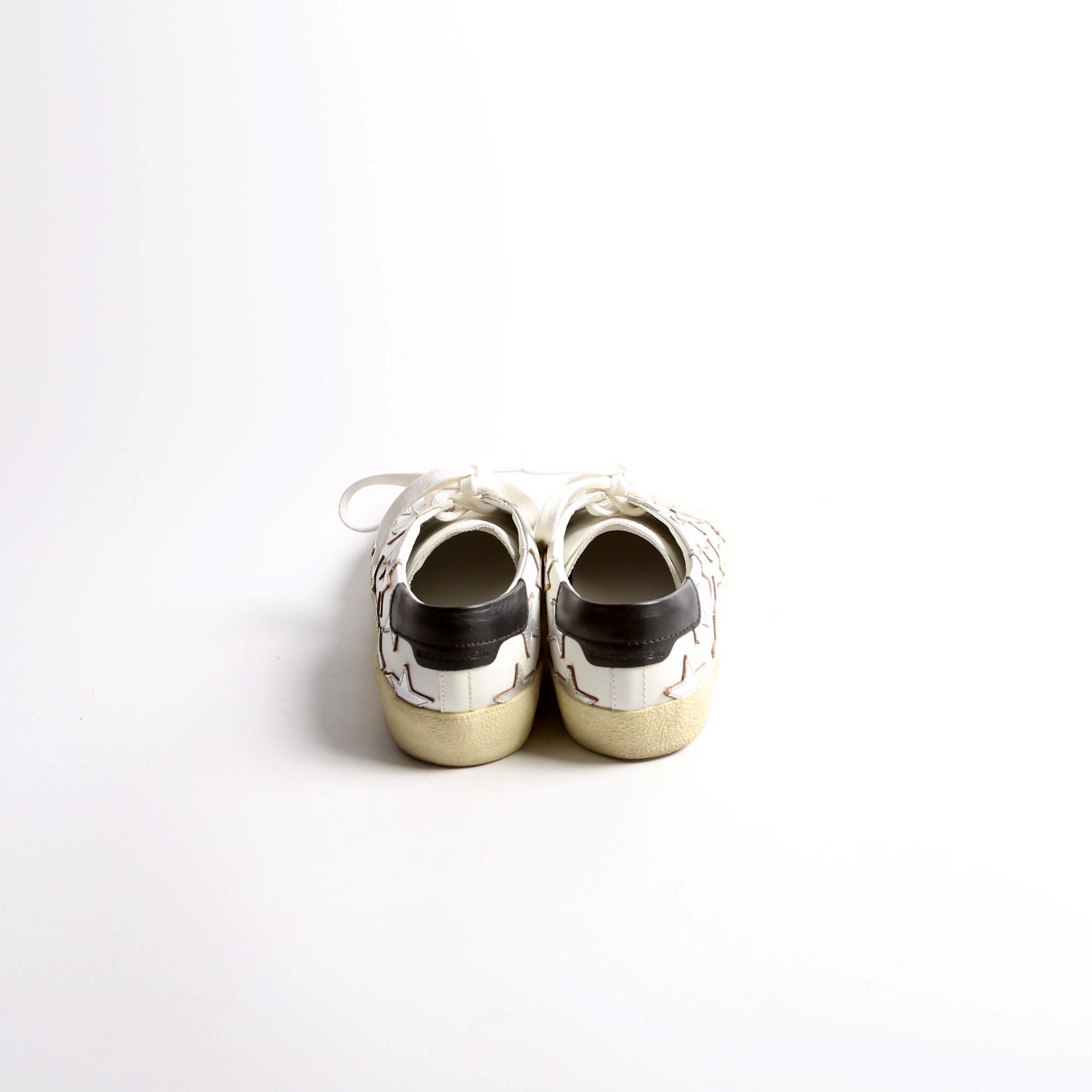 Saint Laurent Star Leather Sneakers Size 36.5 White