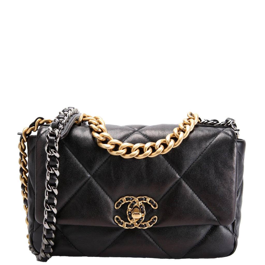 Chanel Quilted Lambskin 19 Small Flap RFID Black