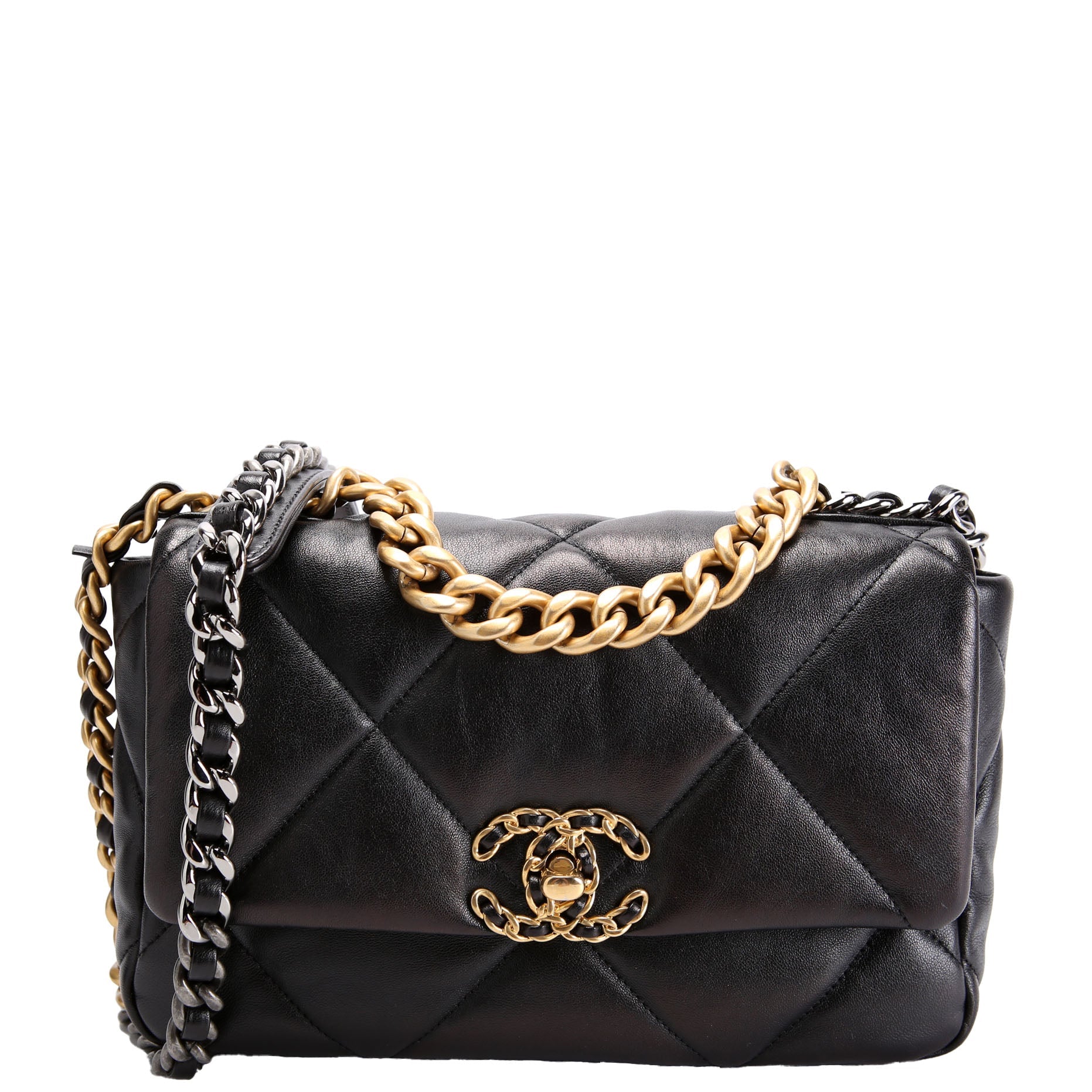 Chanel Quilted Lambskin 19 Small Flap RFID Black
