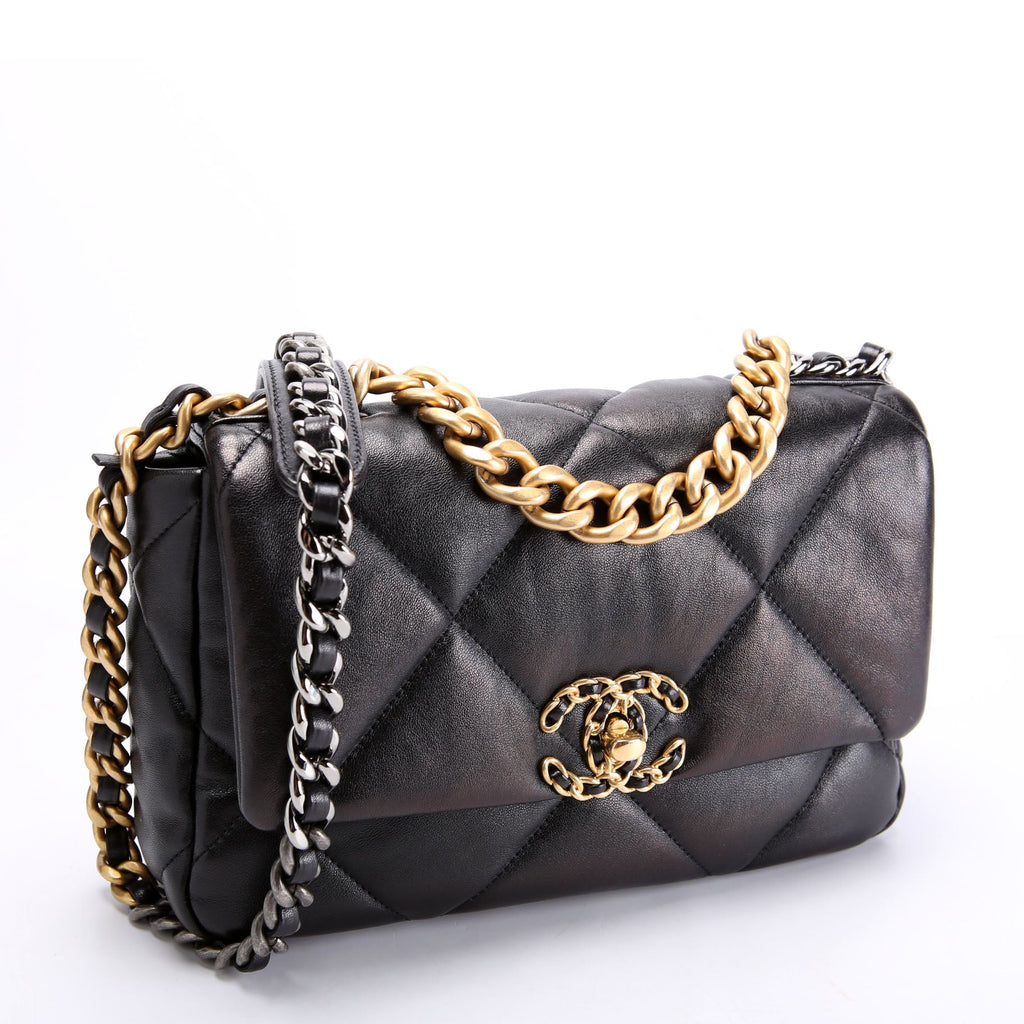 Chanel Quilted Lambskin 19 Small Flap RFID Black