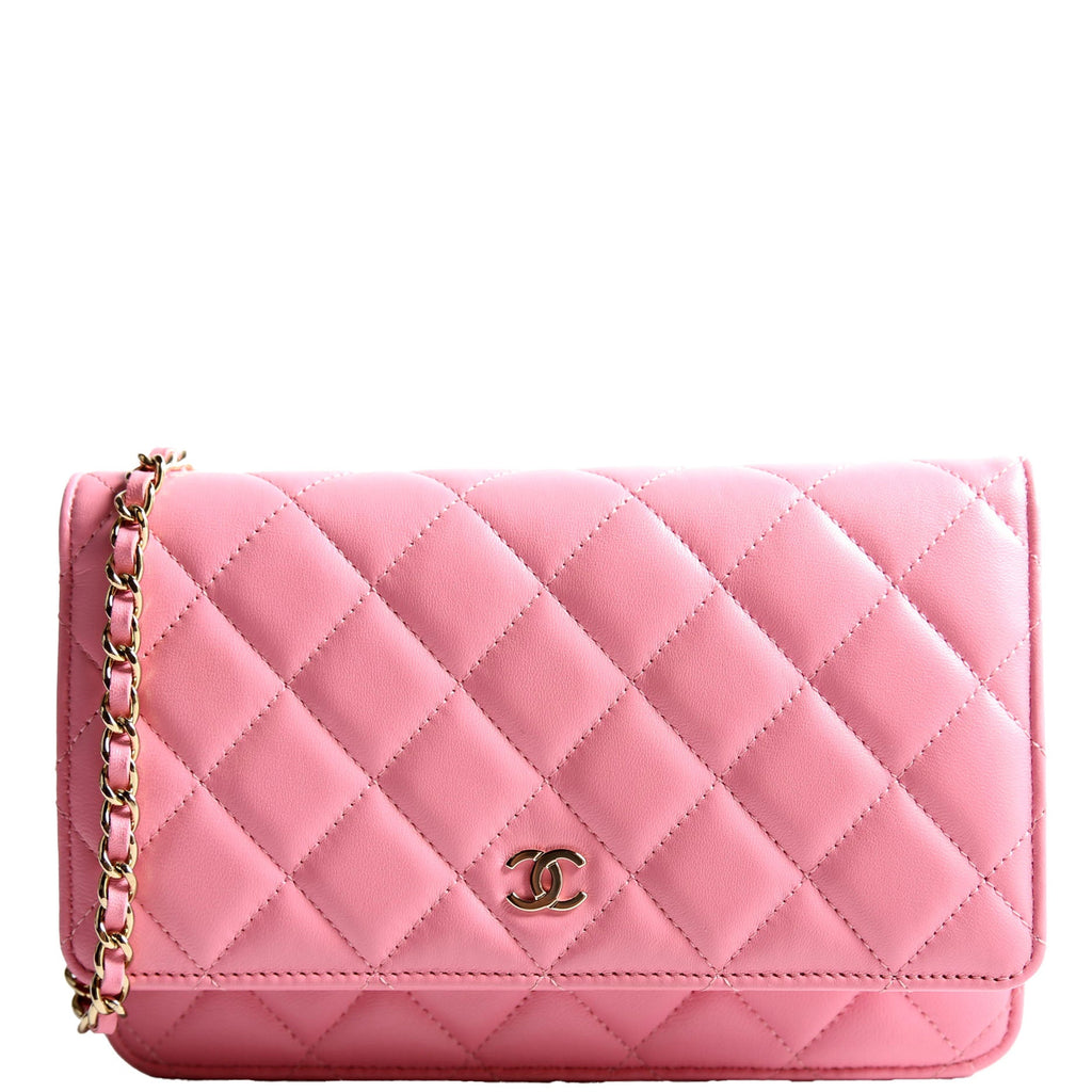 Chanel WOC Classic Quilted Lambskin RFID Pink