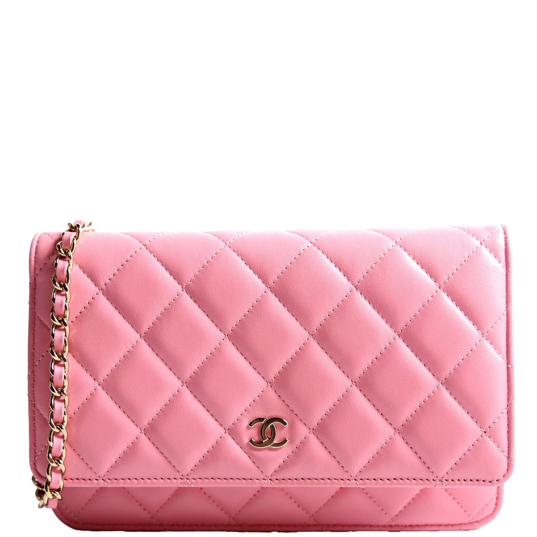 Chanel WOC Classic Quilted Lambskin RFID Pink