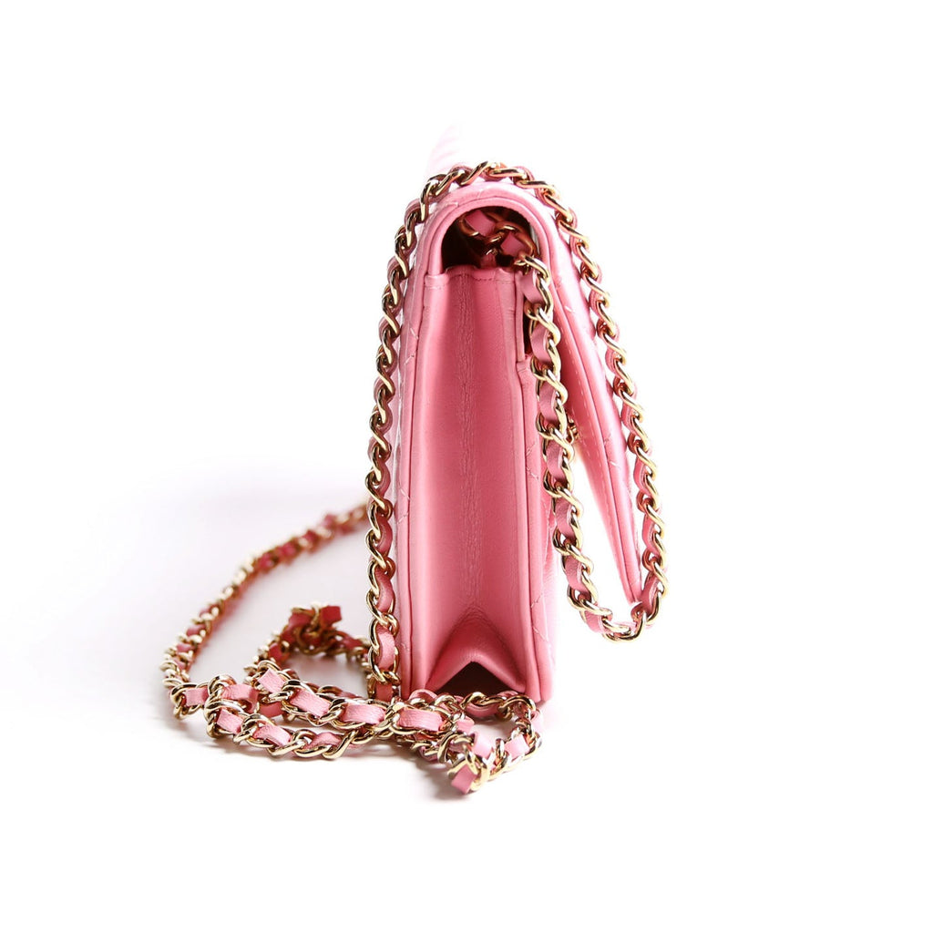 Chanel WOC Classic Quilted Lambskin RFID Pink