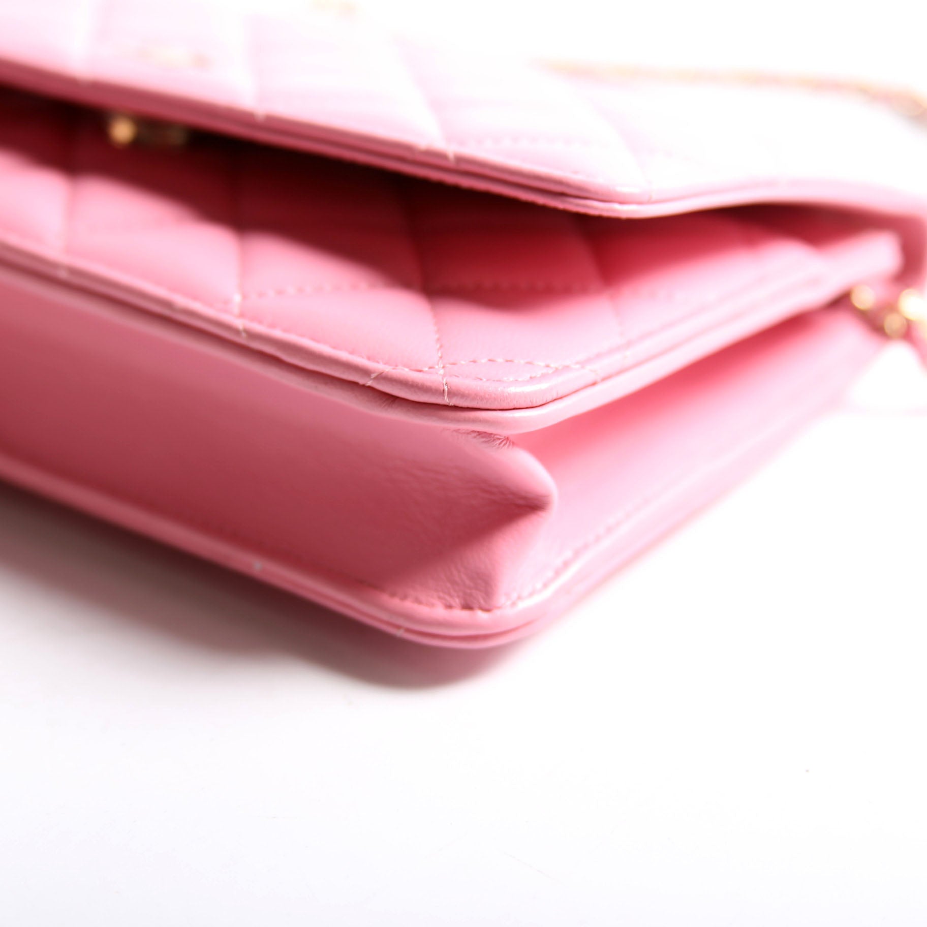 Chanel WOC Classic Quilted Lambskin RFID Pink