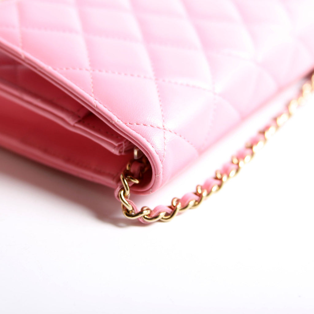 Chanel WOC Classic Quilted Lambskin RFID Pink