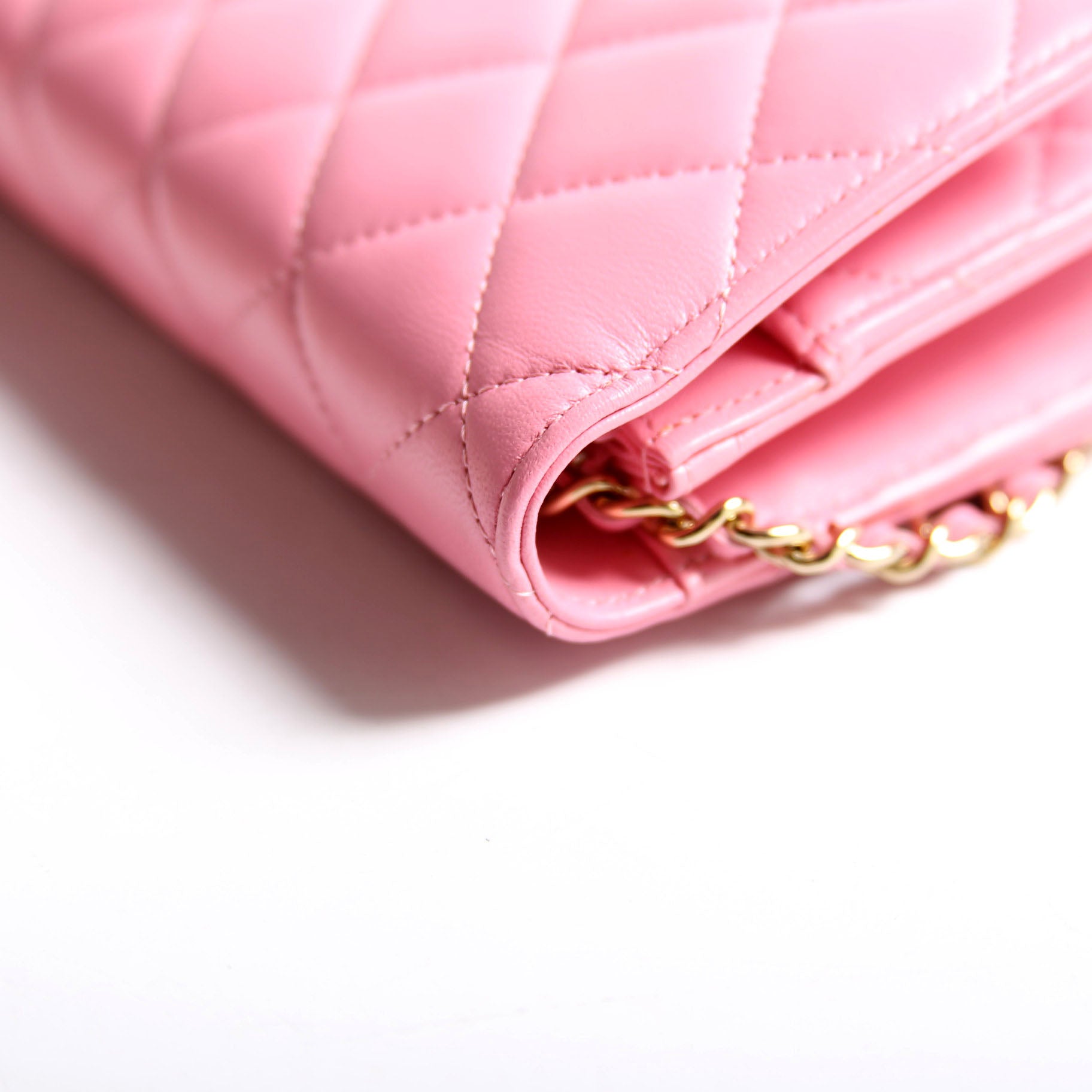 Chanel WOC Classic Quilted Lambskin RFID Pink