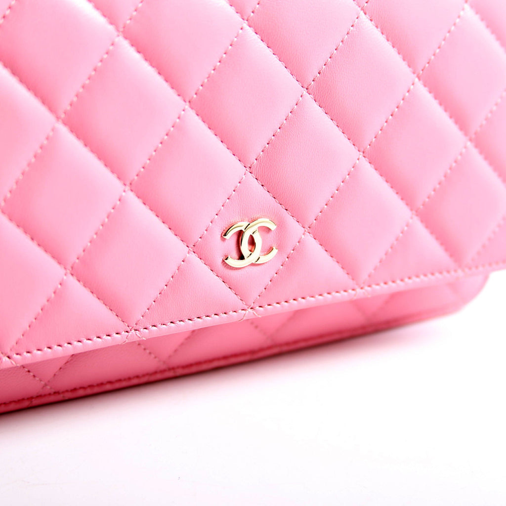 Chanel WOC Classic Quilted Lambskin RFID Pink