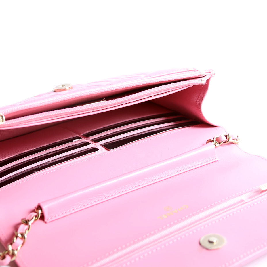 Chanel WOC Classic Quilted Lambskin RFID Pink