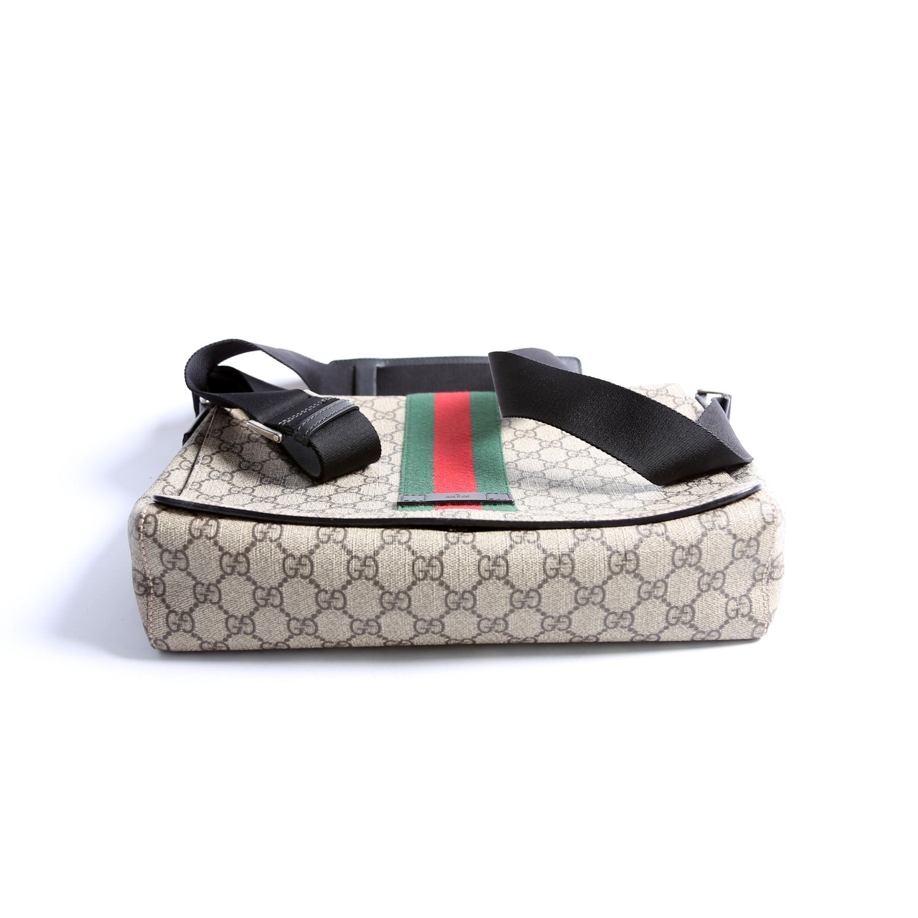 Gucci 475432 GG Supreme Ophidia Web Flap Messenger