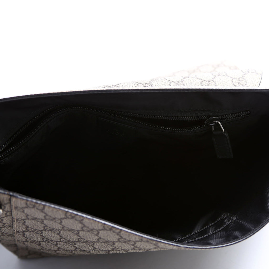 Gucci 475432 GG Supreme Ophidia Web Flap Messenger