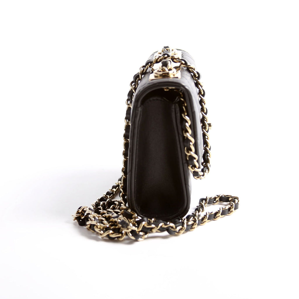 Chanel Trendy CC Clutch With Chain Quilted Lambskin 32M Black