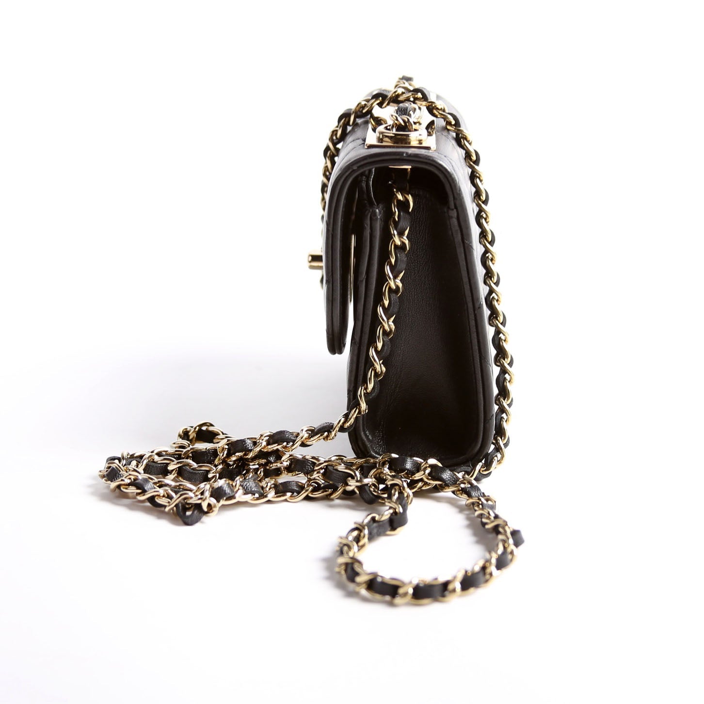 Chanel Trendy CC Clutch With Chain Quilted Lambskin 32M Black