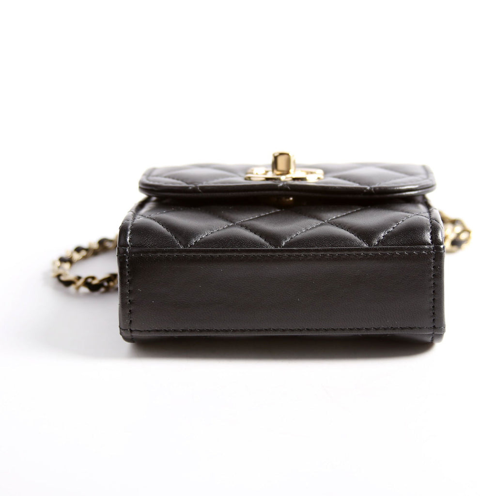 Chanel Trendy CC Clutch With Chain Quilted Lambskin 32M Black