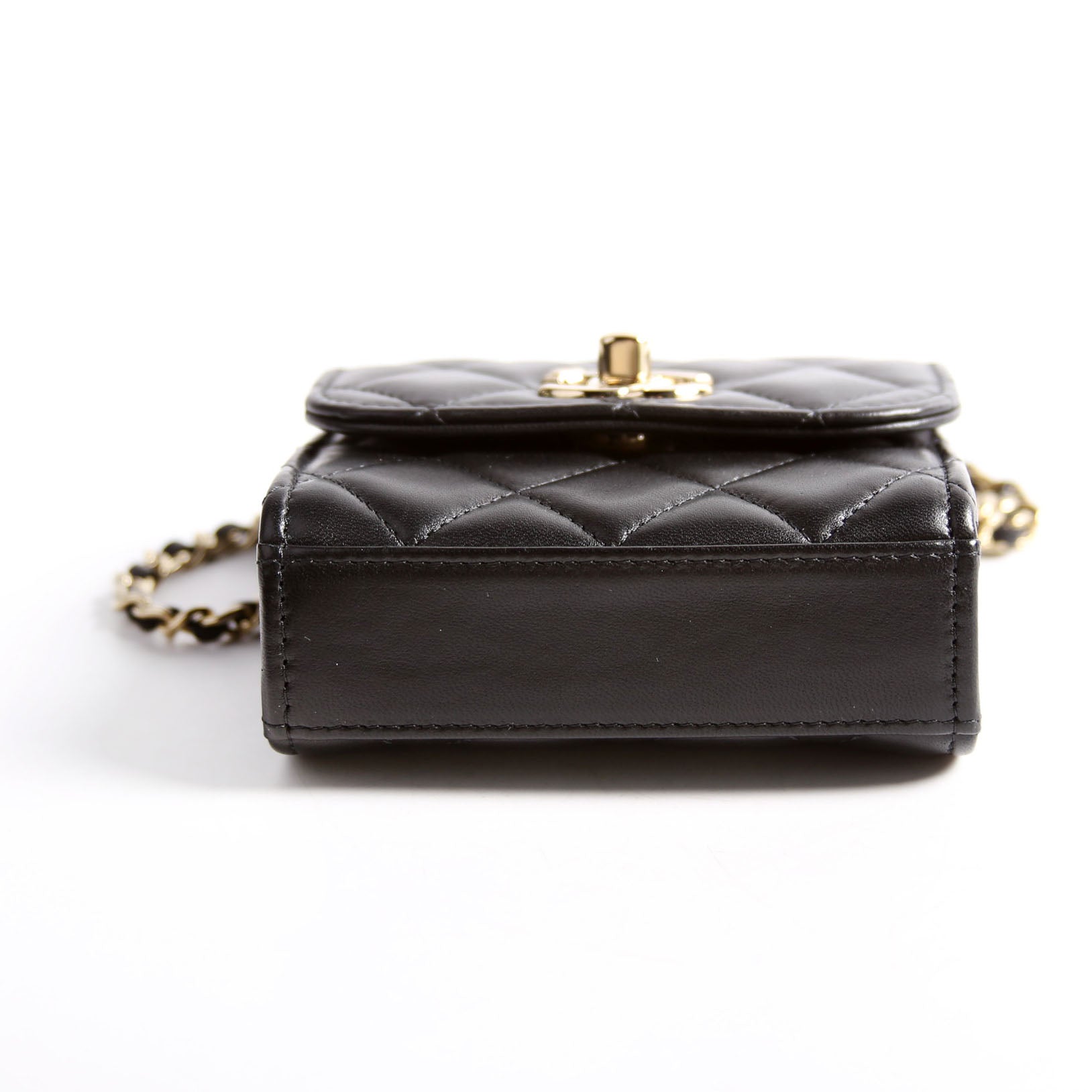 Chanel Trendy CC Clutch With Chain Quilted Lambskin 32M Black