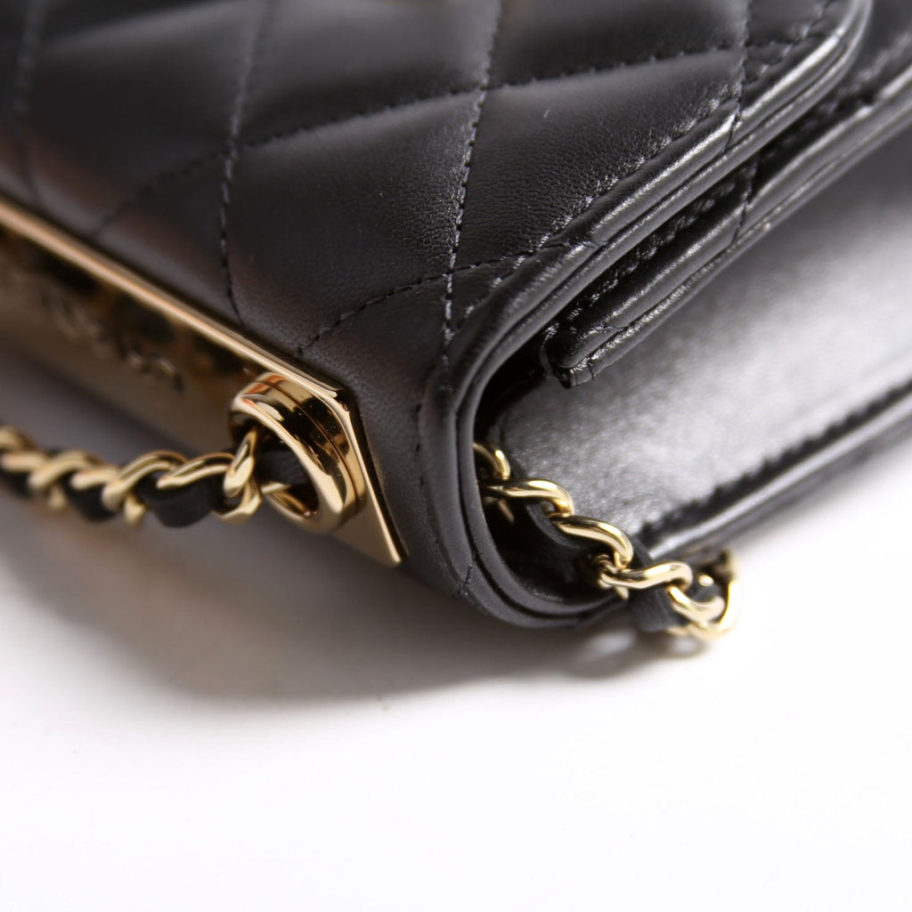 Chanel Trendy CC Clutch With Chain Quilted Lambskin 32M Black