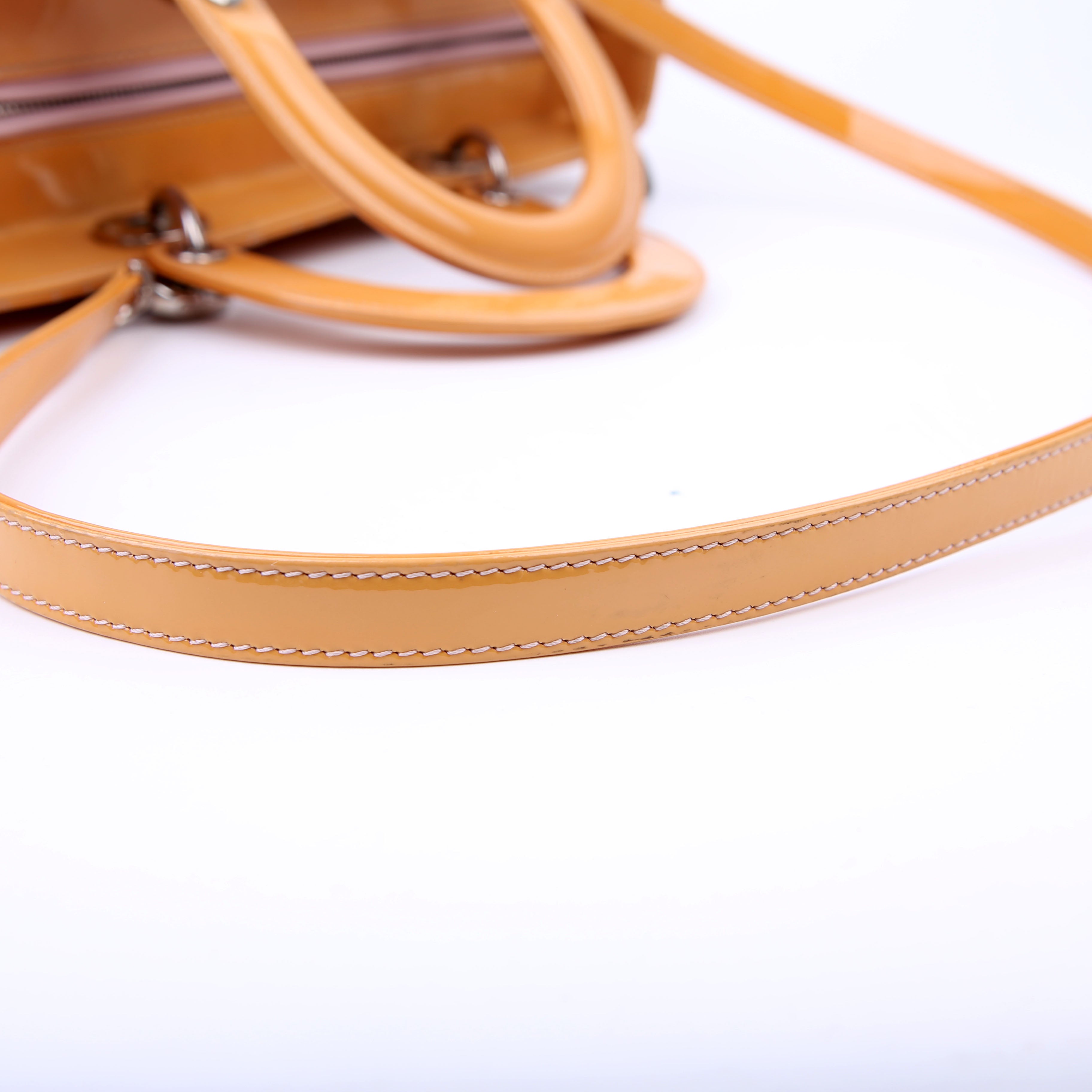 Christian Dior Lady Dior Large Cannage Patent Yellow