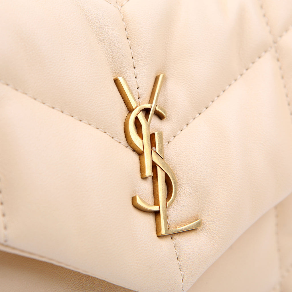 Saint Laurent Loulou Toy Puffer Yellow 620333
