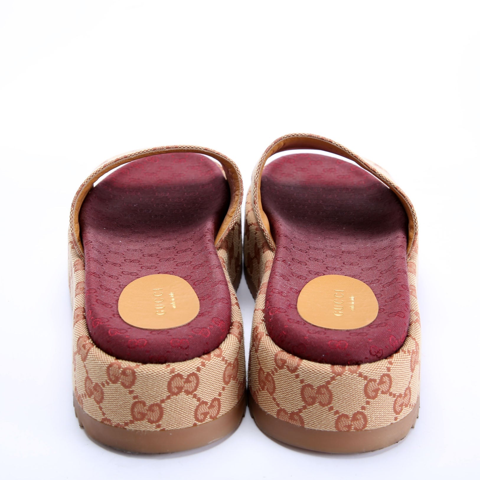 Gucci GG Canvas Platform Slides Size 40