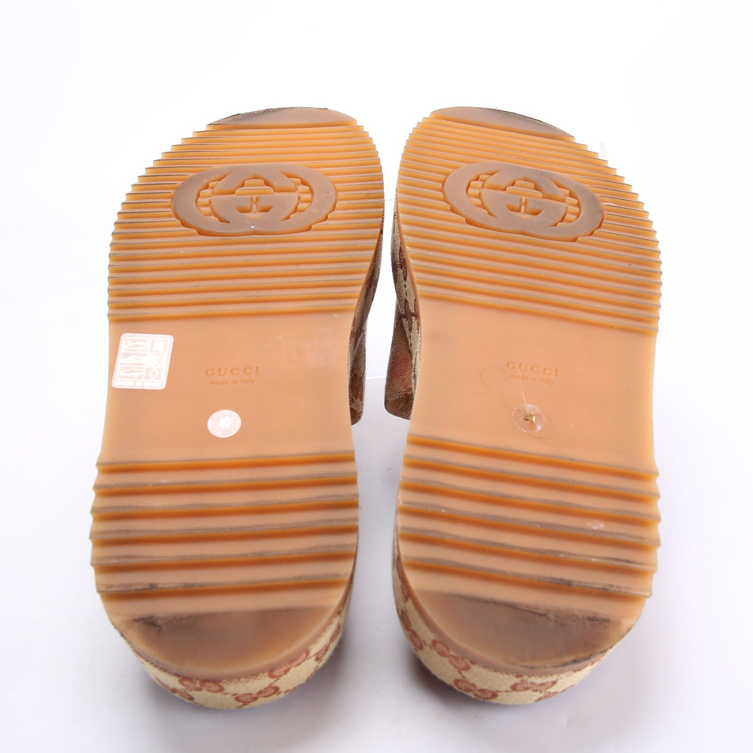 Gucci GG Canvas Platform Slides Size 40