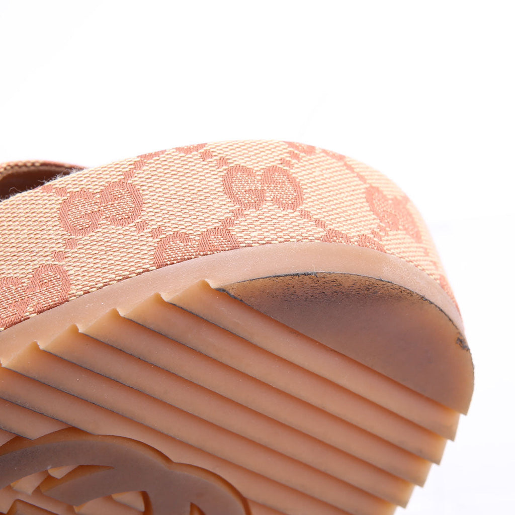 Gucci GG Canvas Platform Slides Size 40