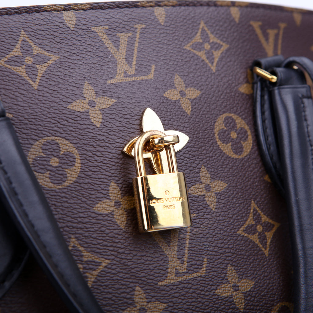 Louis Vuitton Flower Zipped Tote MM Monogram Black