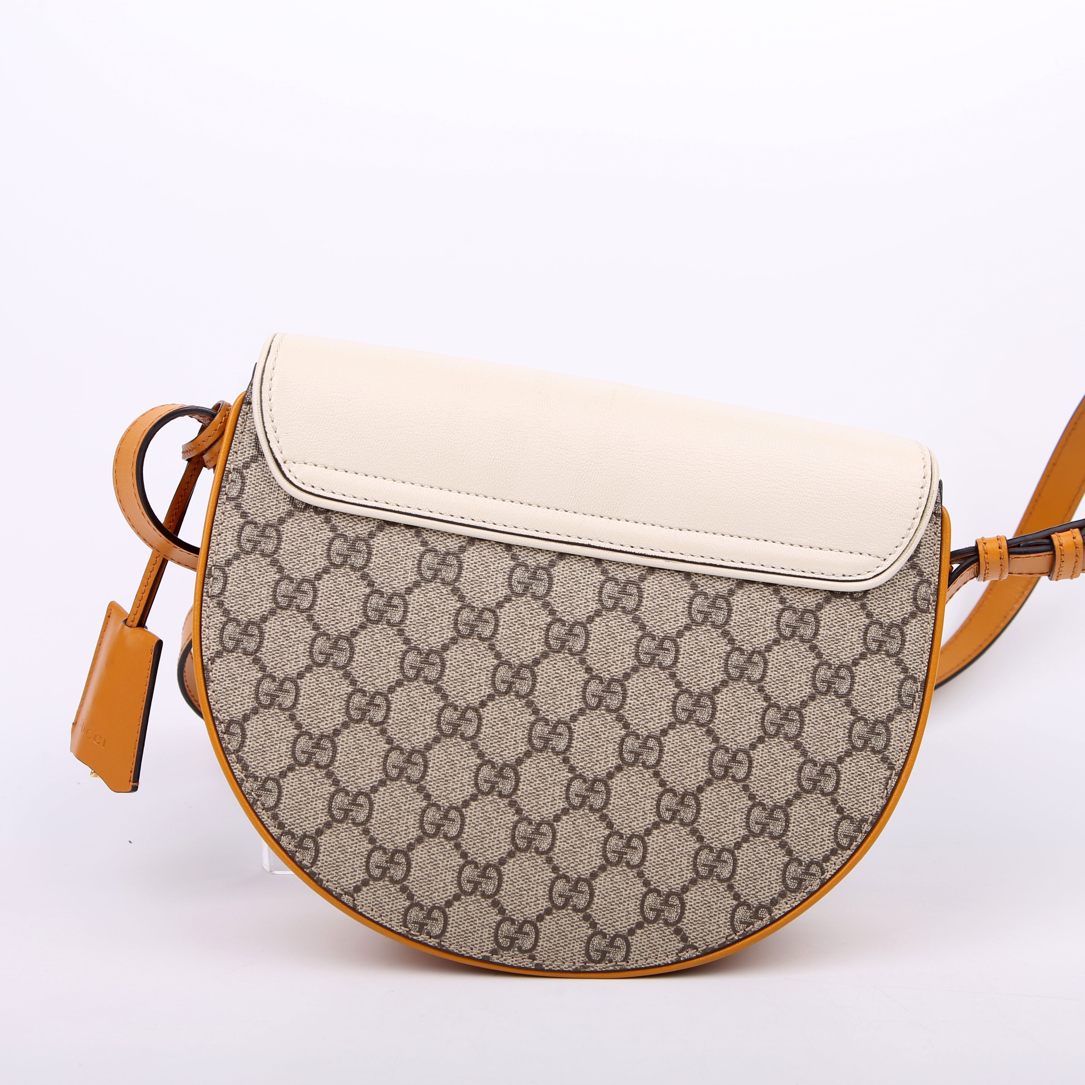 Gucci 644524 Padlock GG Supreme Small Messenger Cream/Yellow