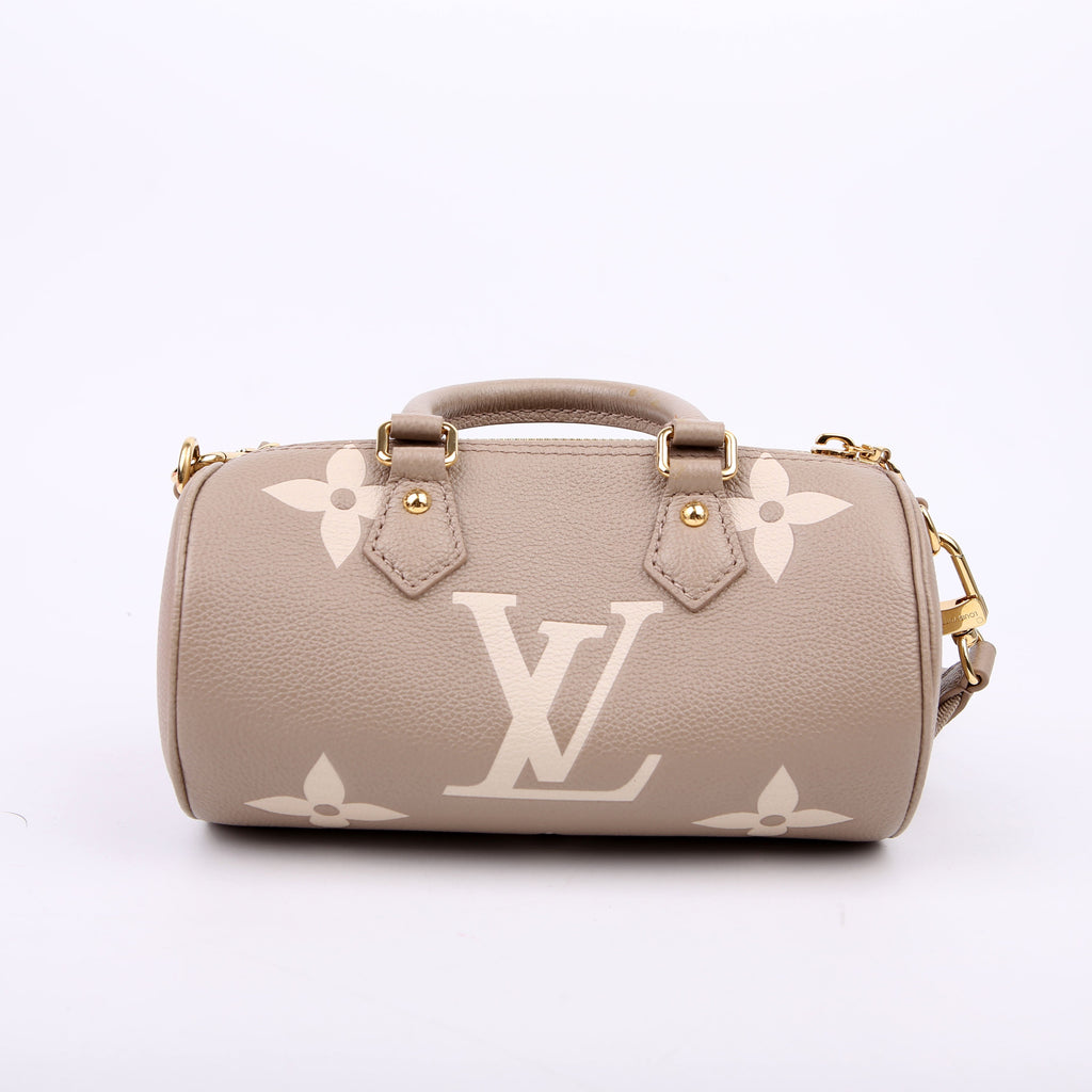 Louis Vuitton Papillon BB Bicolor Empreinte Turtledove/Cream