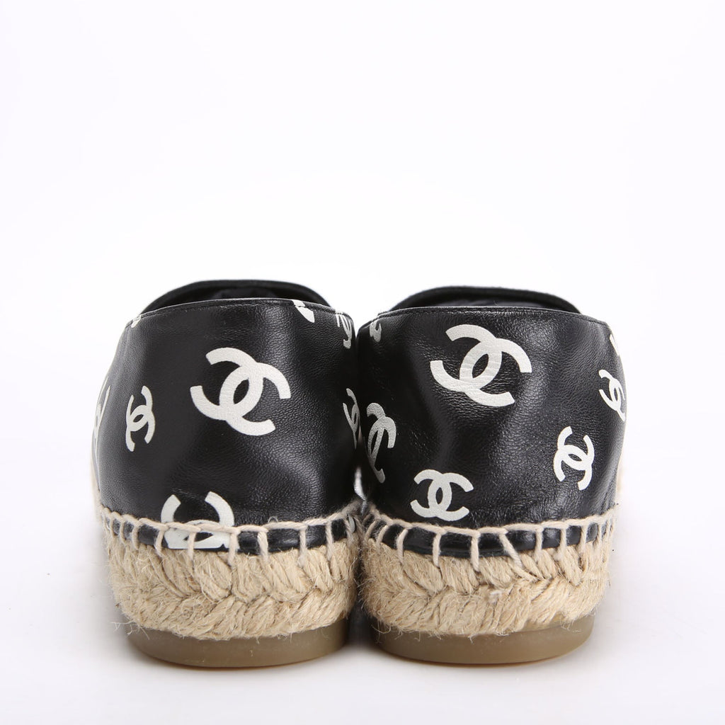 Chanel CC Espadrilles Size 39 Black/White