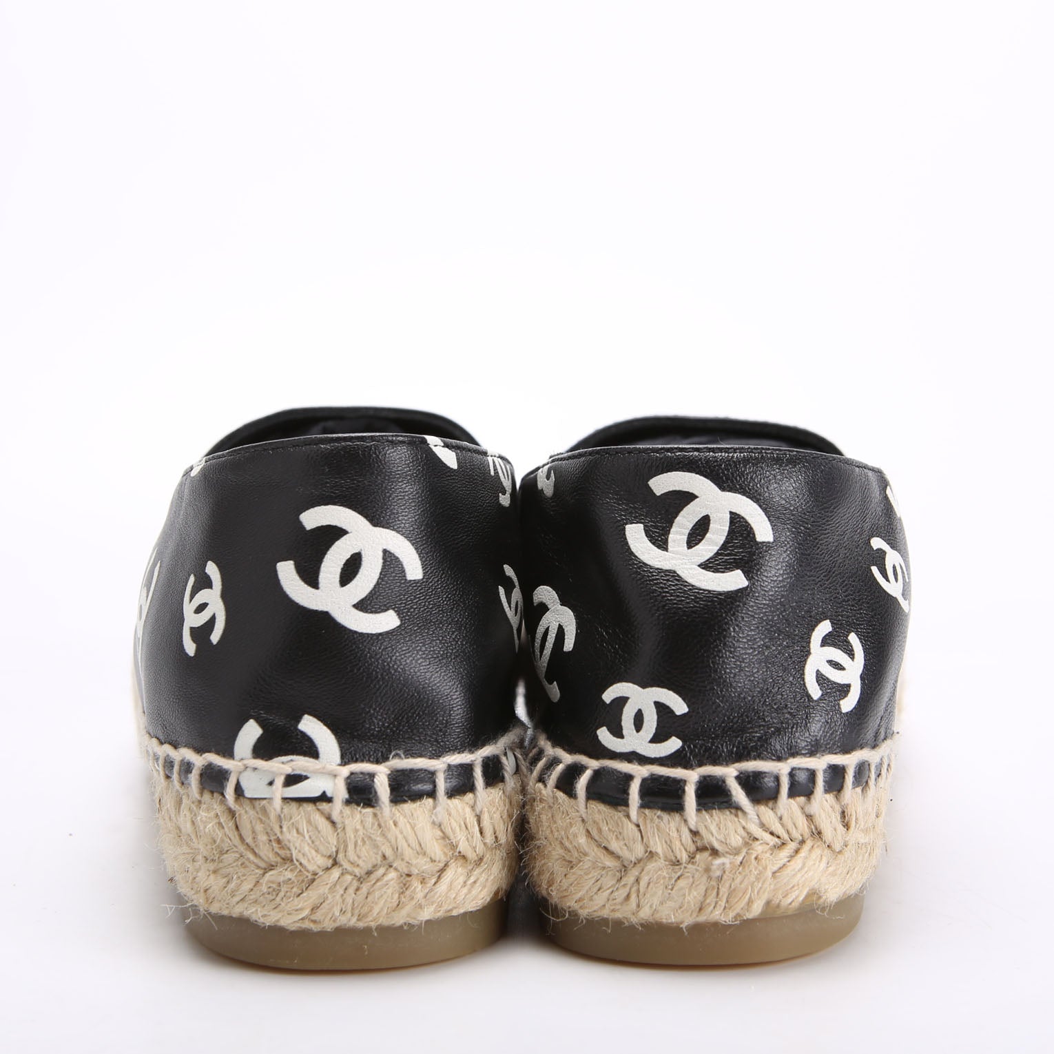 Chanel CC Espadrilles Size 39 Black/White