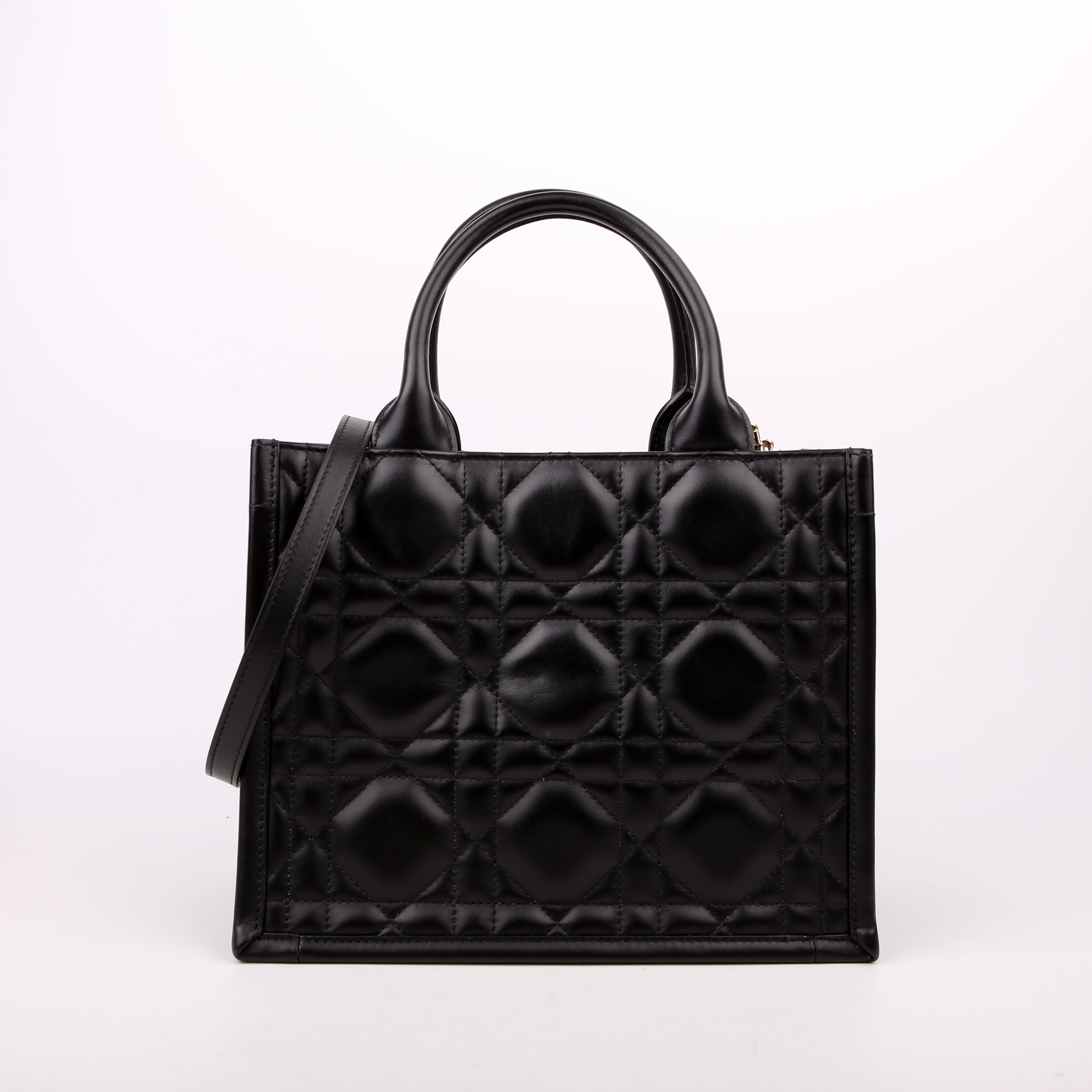 Christian Dior Book Tote Small Lambskin Cannage Black