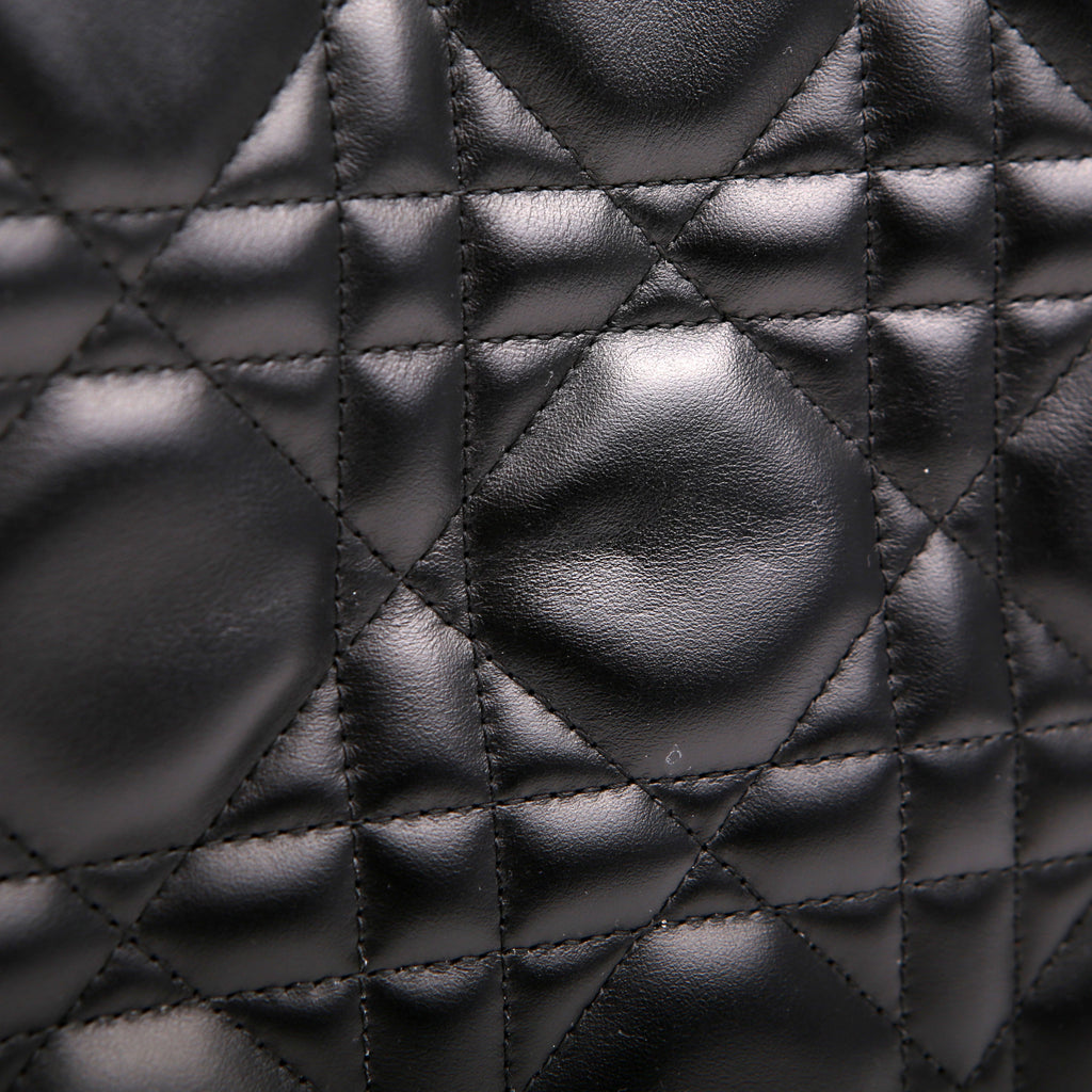Christian Dior Book Tote Small Lambskin Cannage Black