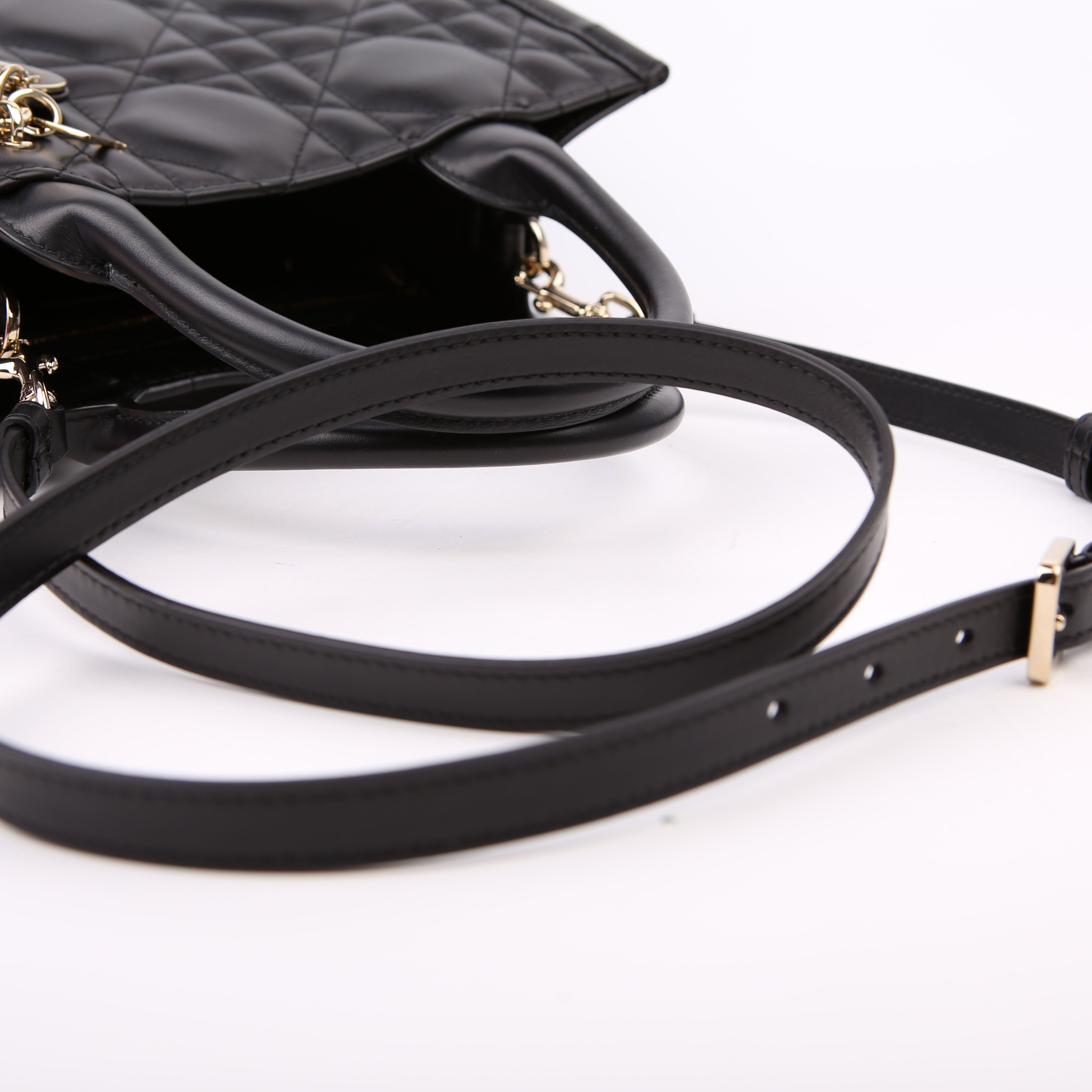 Christian Dior Book Tote Small Lambskin Cannage Black