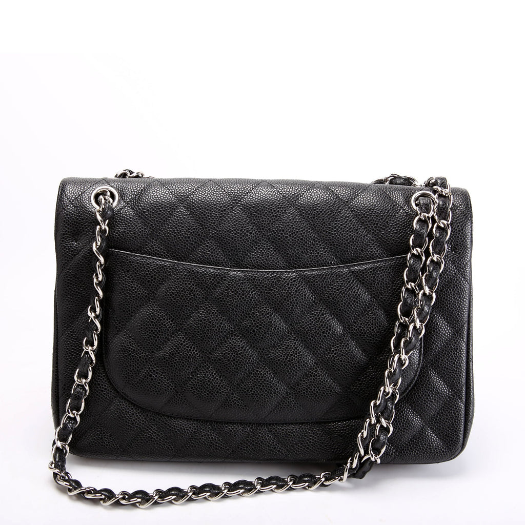 Chanel Classic Flap Jumbo Caviar 14-16M Black