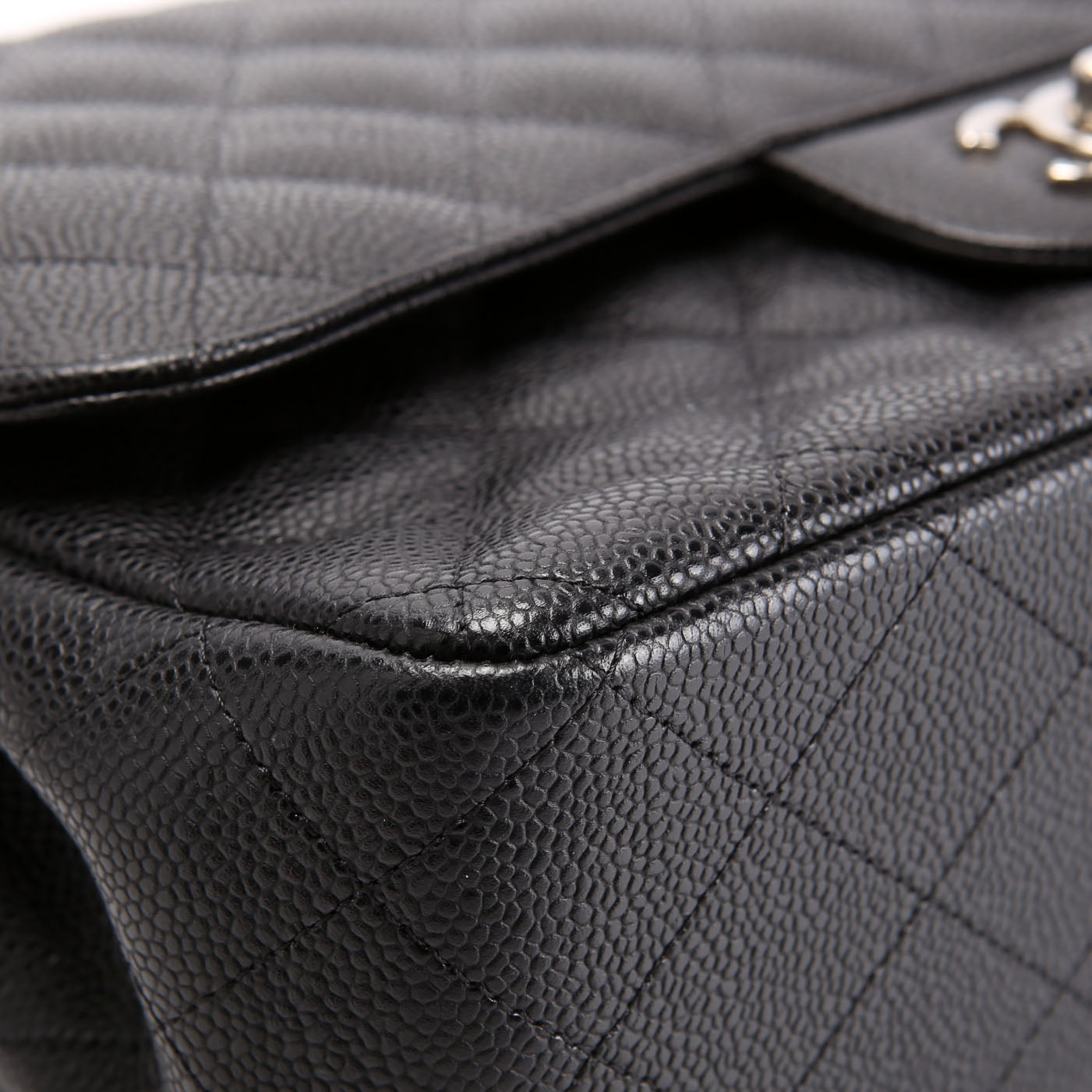 Chanel Classic Flap Jumbo Caviar 14-16M Black