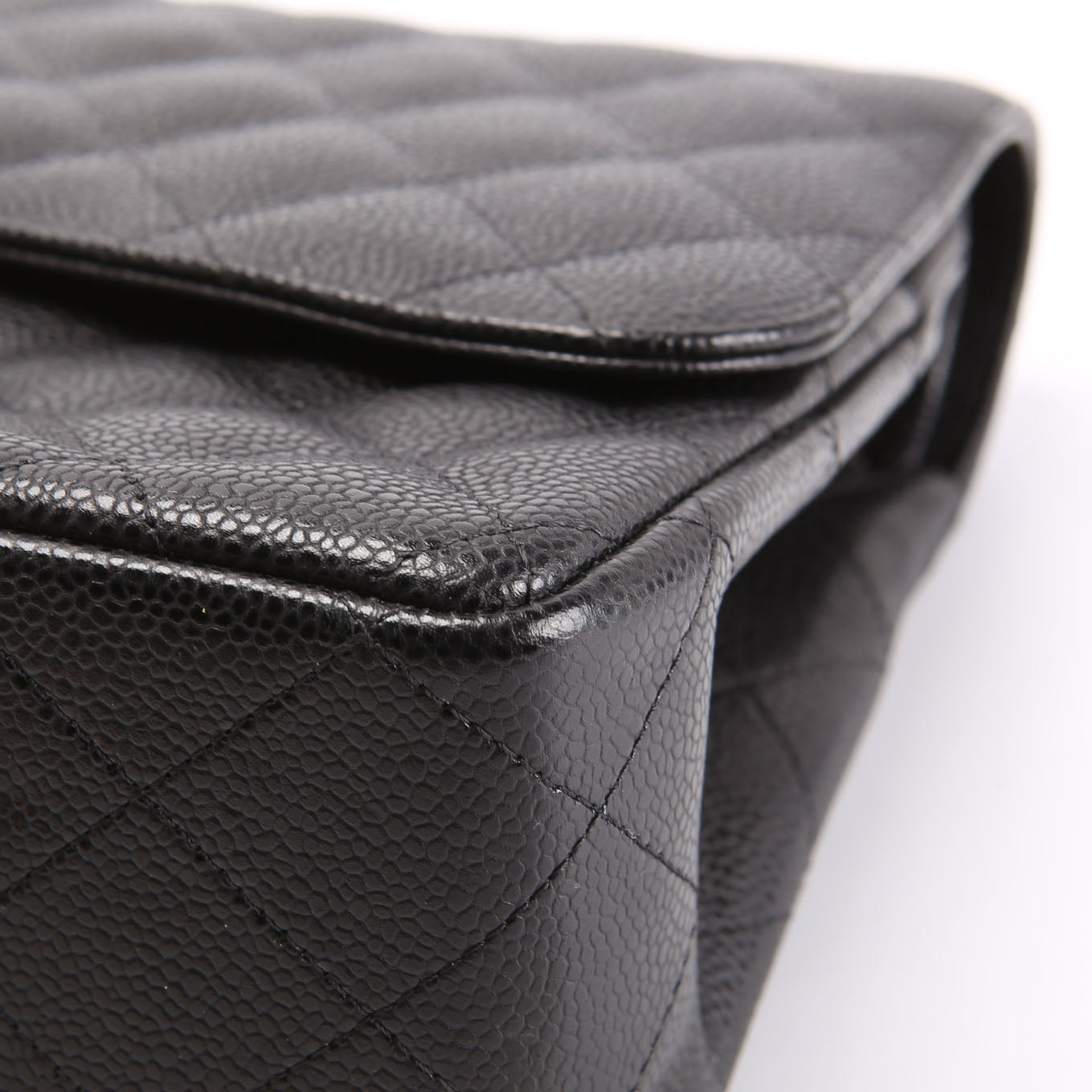 Chanel Classic Flap Jumbo Caviar 14-16M Black