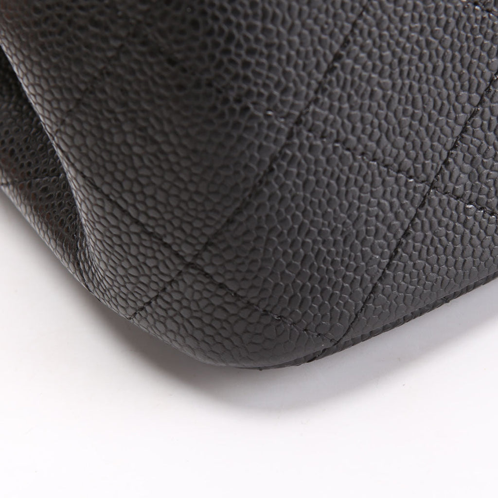 Chanel Classic Flap Jumbo Caviar 14-16M Black