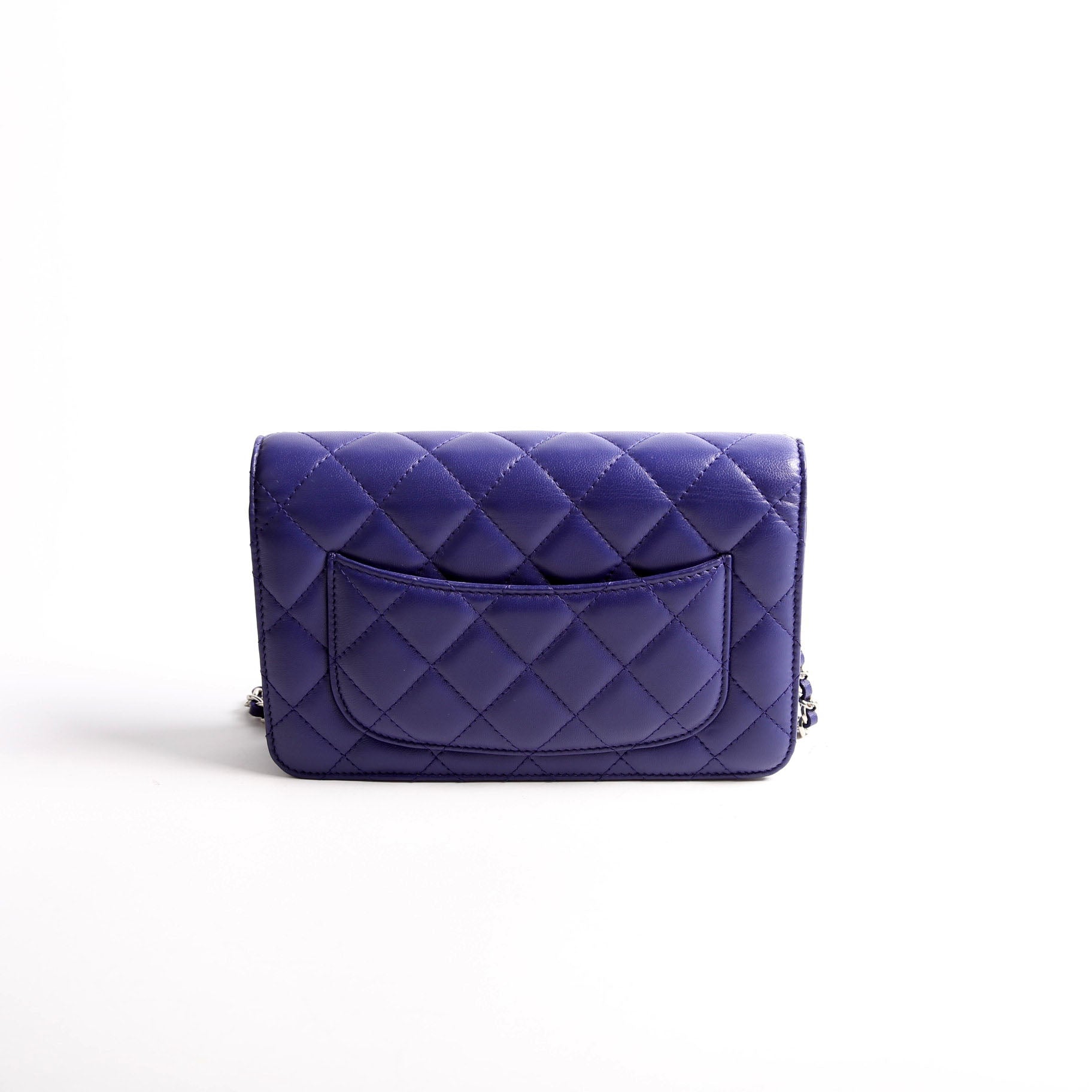 Chanel Wallet On Chain Quilted Lambskin Blue