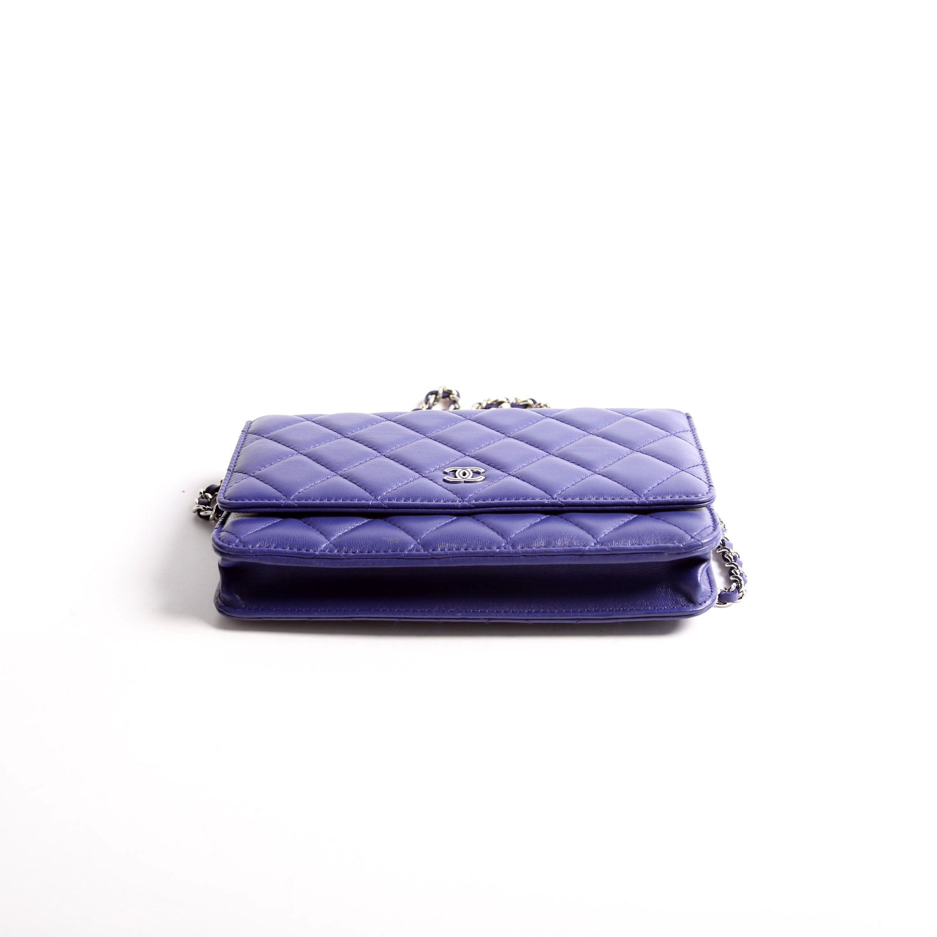 Chanel Wallet On Chain Quilted Lambskin Blue