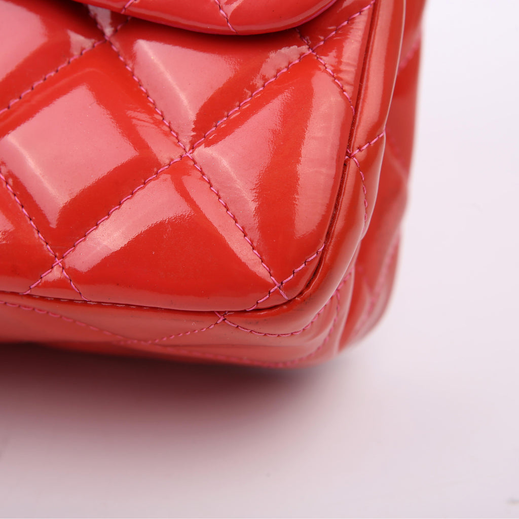 Chanel Classic Flap Jumbo Patent Red/Pink