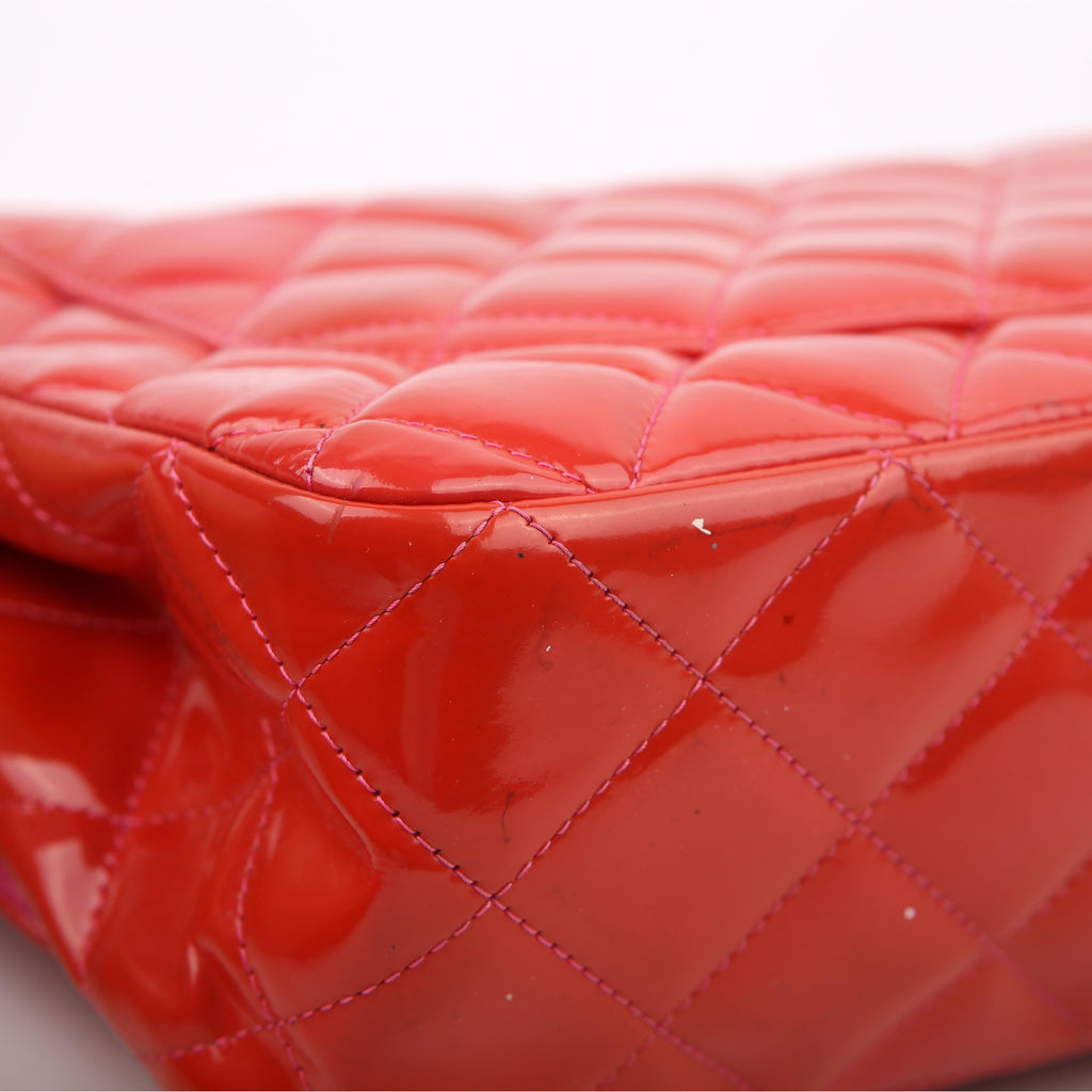 Chanel Classic Flap Jumbo Patent Red/Pink