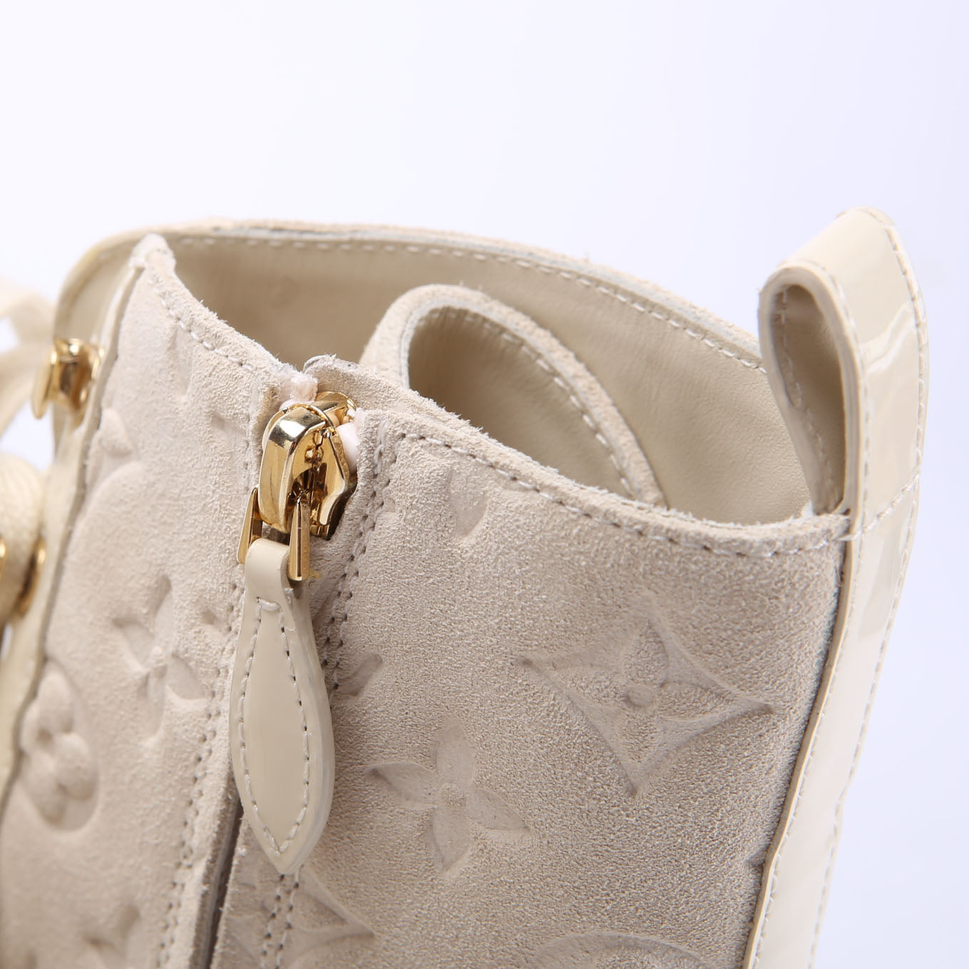 Louis Vuitton Territory Flat Ranger Boots Suede/Patent Size 41