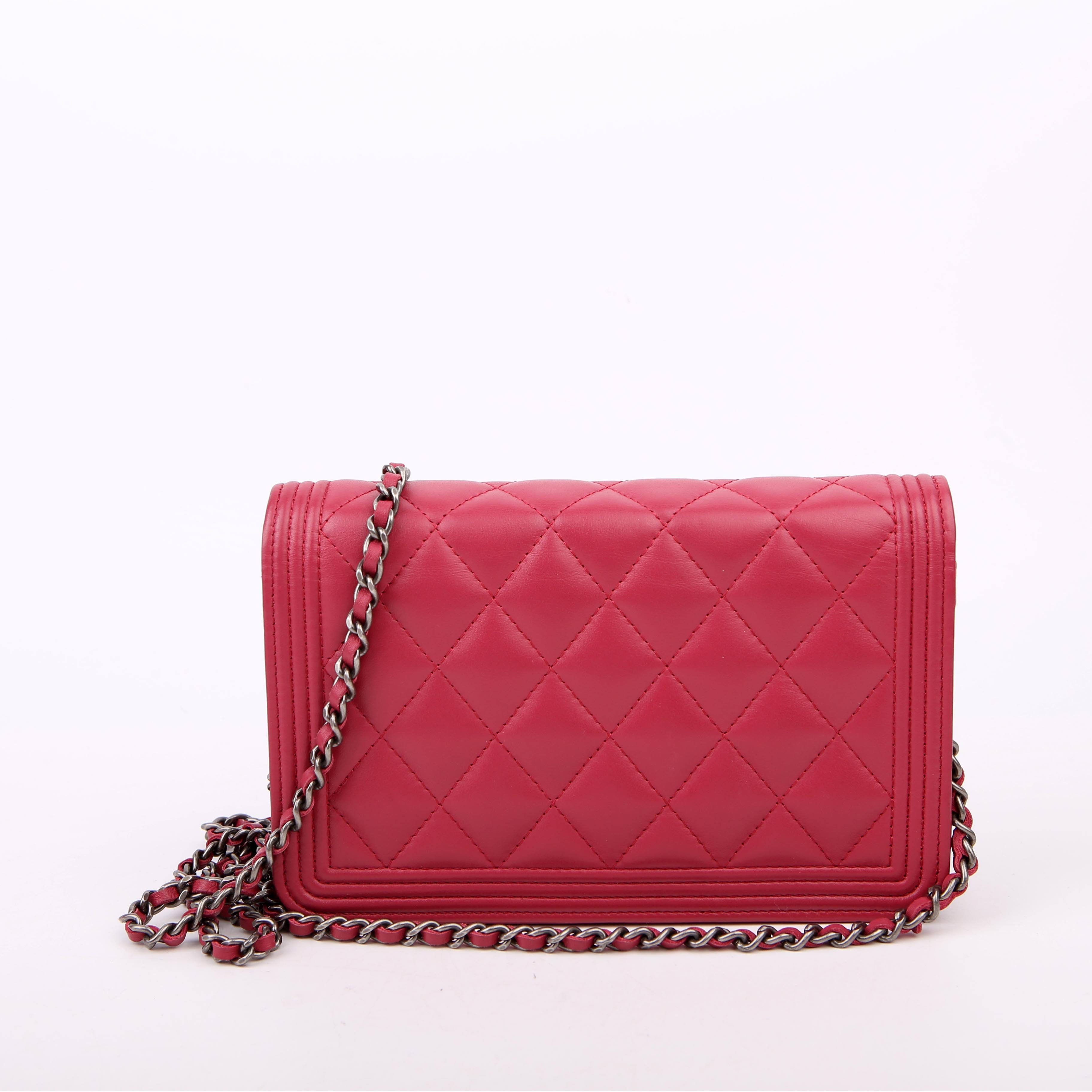 Chanel WOC Boy Lambskin Pink
