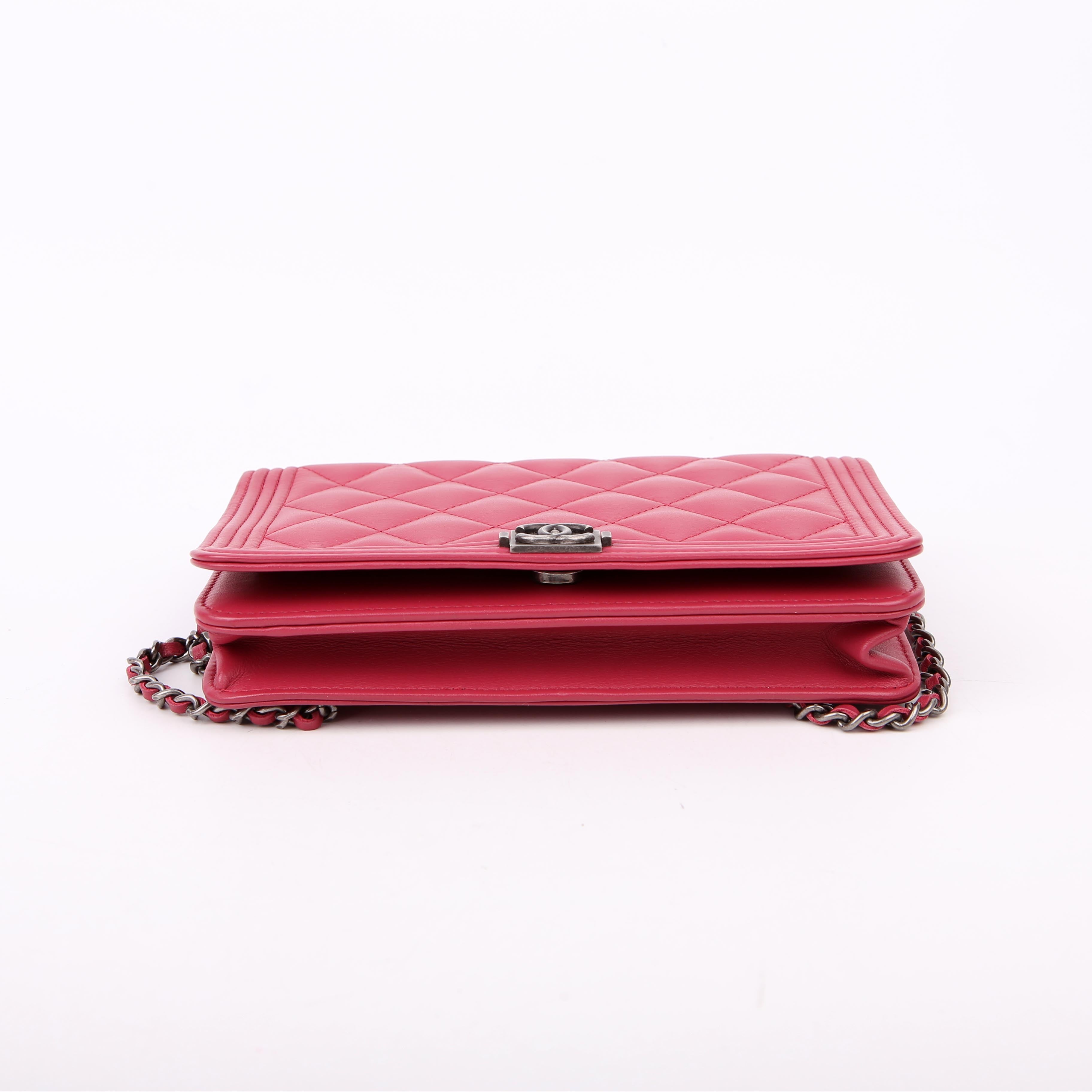 Chanel WOC Boy Lambskin Pink