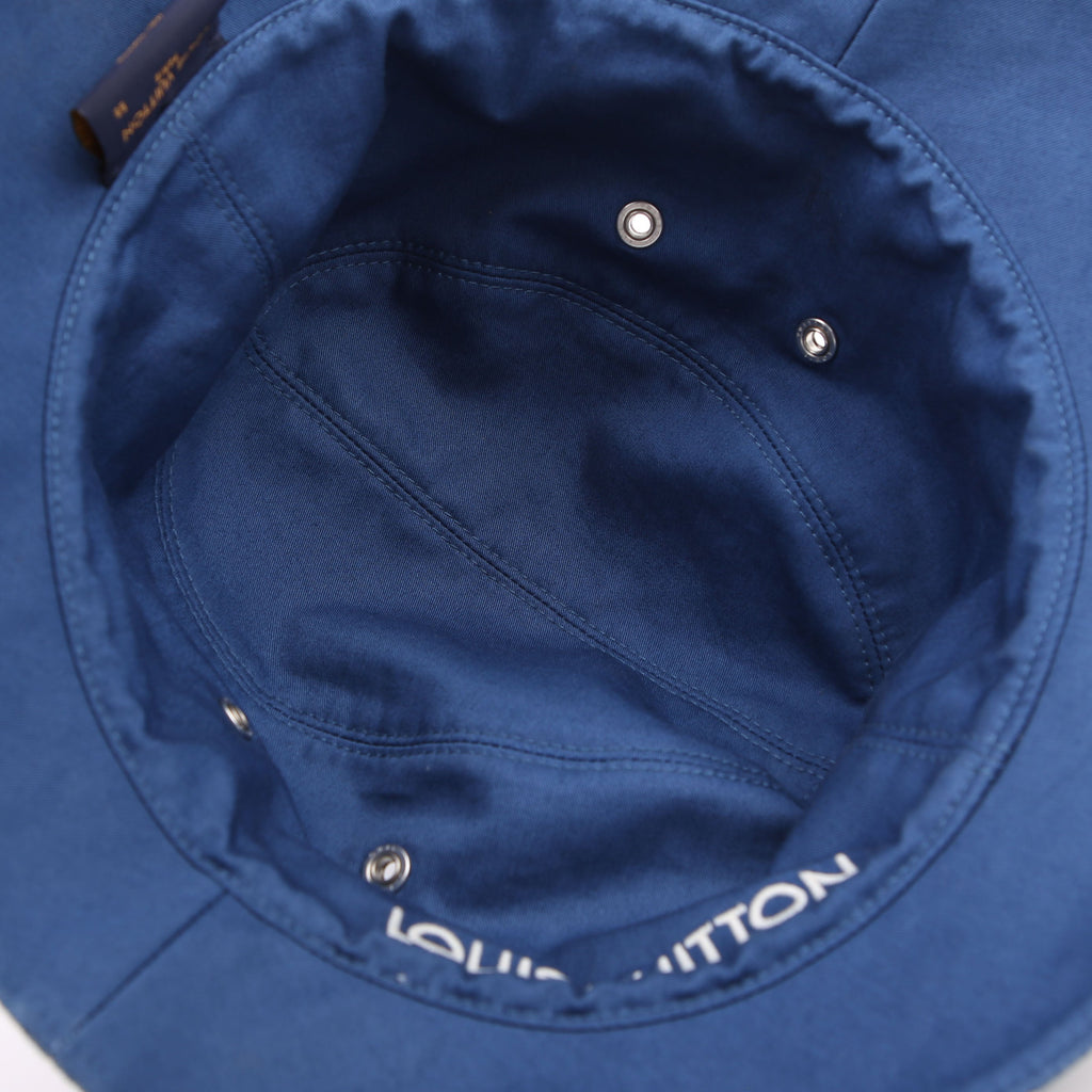Louis Vuitton Denim Monogram Bucket Hat Medium Blue