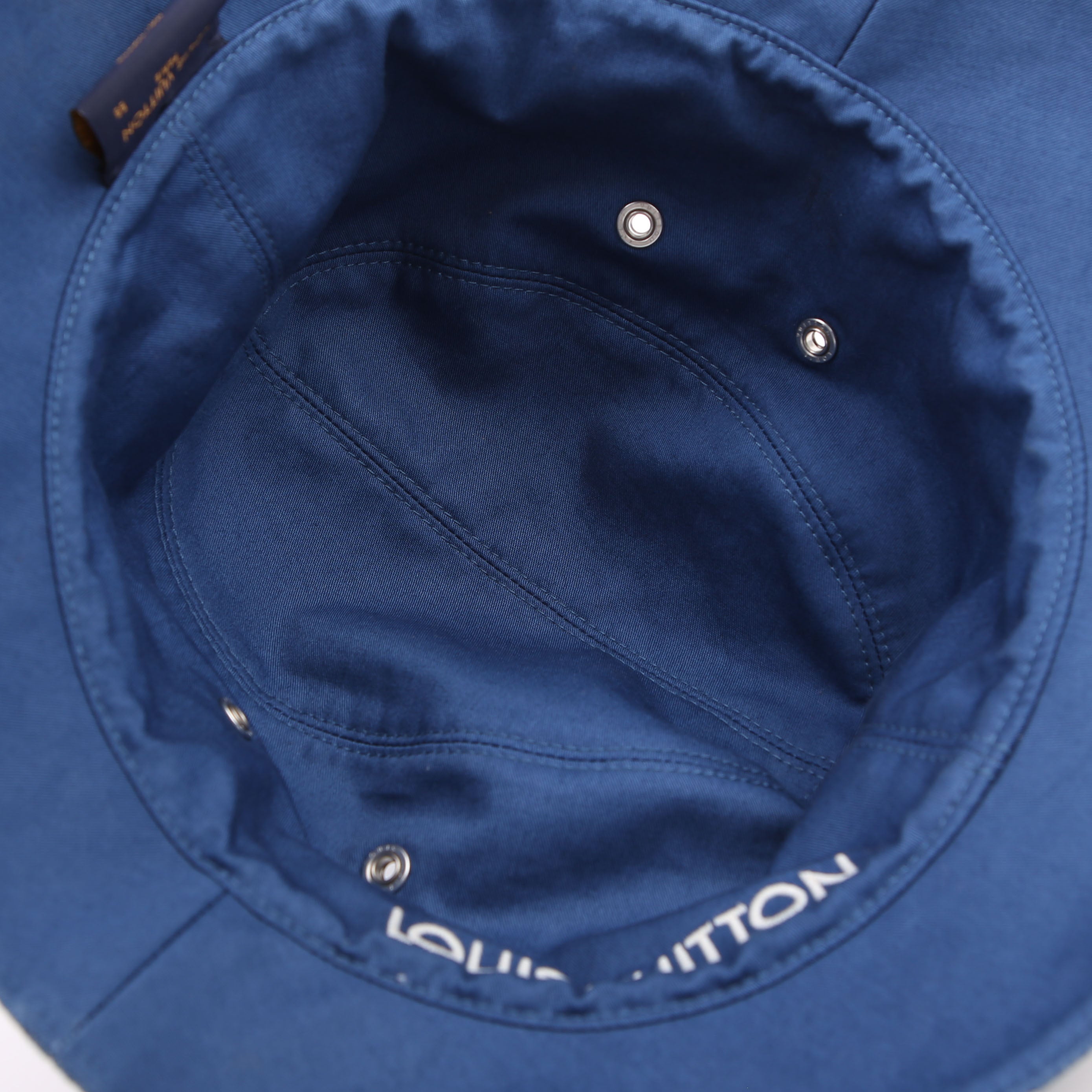 Louis Vuitton Denim Monogram Bucket Hat Medium Blue