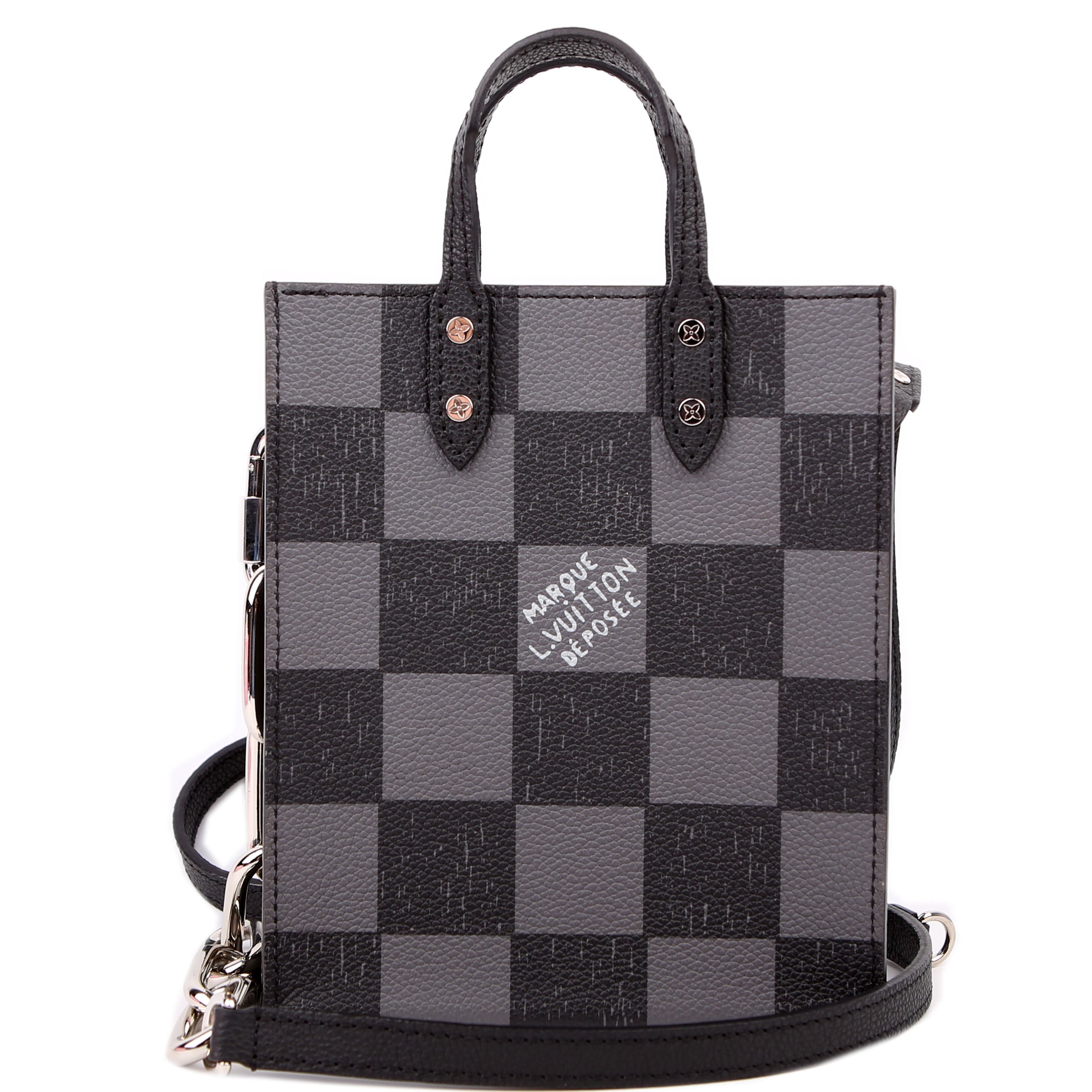 Louis Vuitton Sac Plat XS Abloh Checkers Black